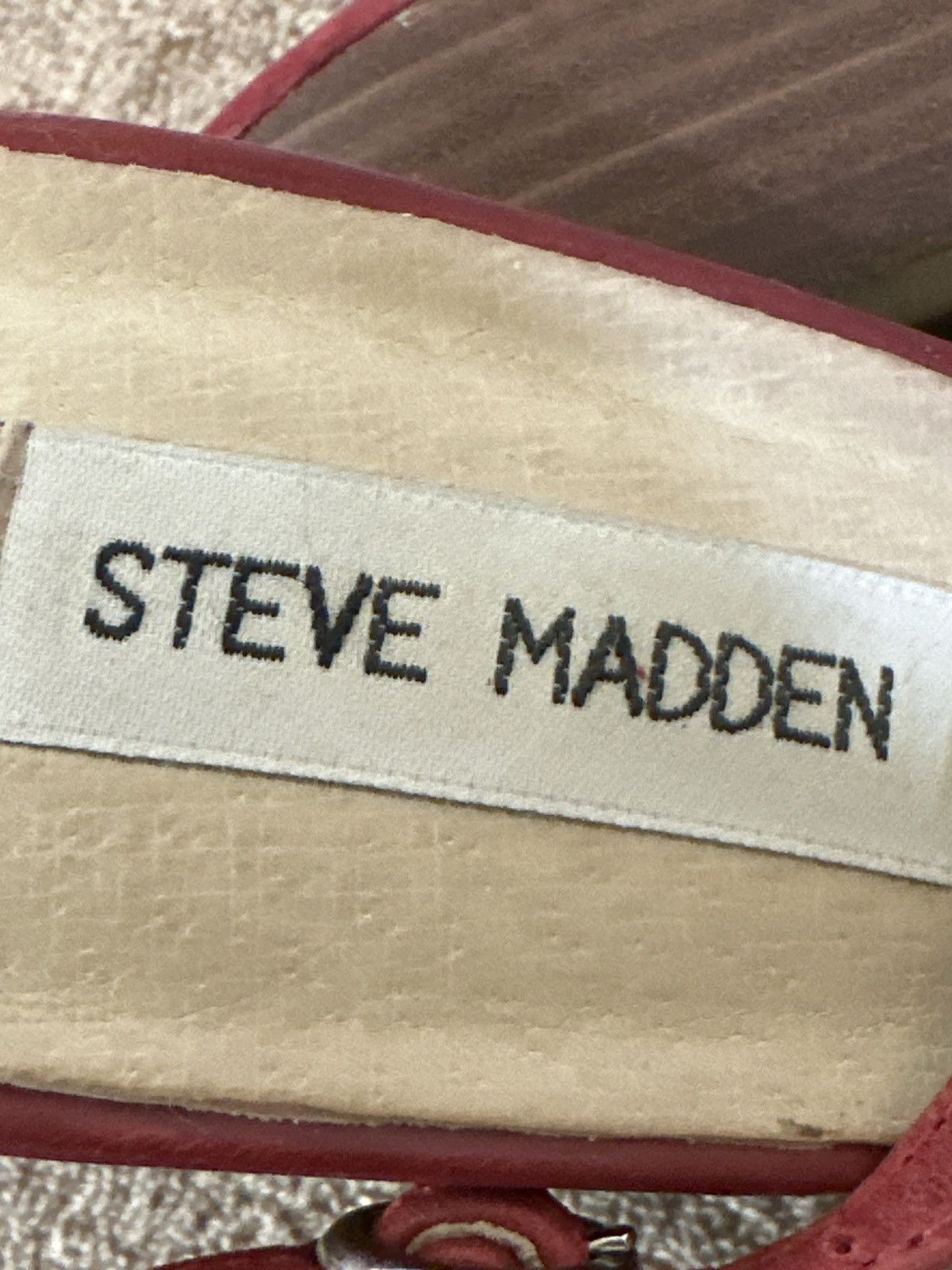 Steve Madden Y2k Red and Brown Steve Madden Platform Sling Back Heels Size US 8.5 / IT 38.5 - 7 Thumbnail