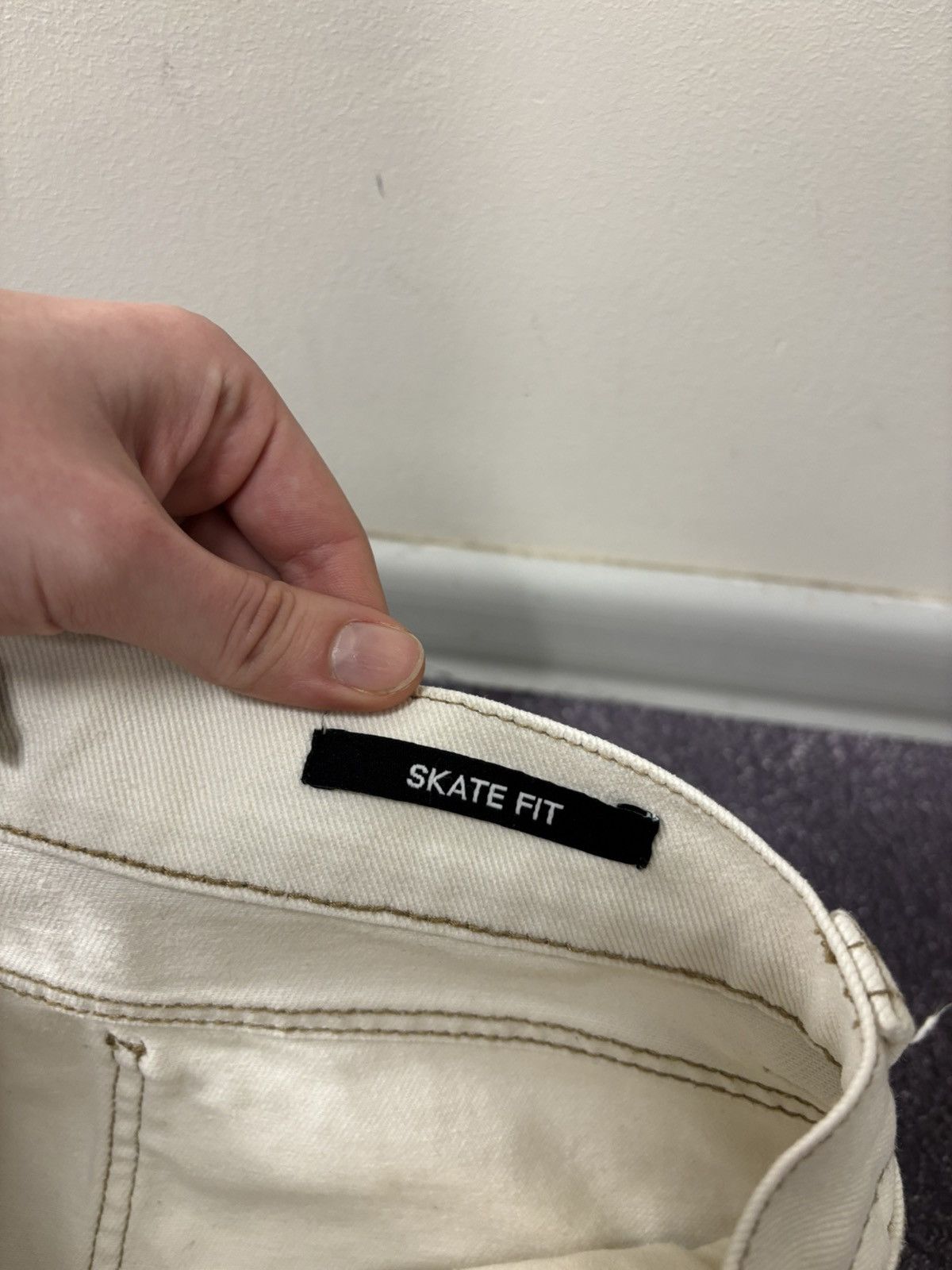 Jaded London Jaded London Double Knee Y2K Off White Skate Fit Baggy Jeans Size US 32 / EU 48 - 11 Thumbnail