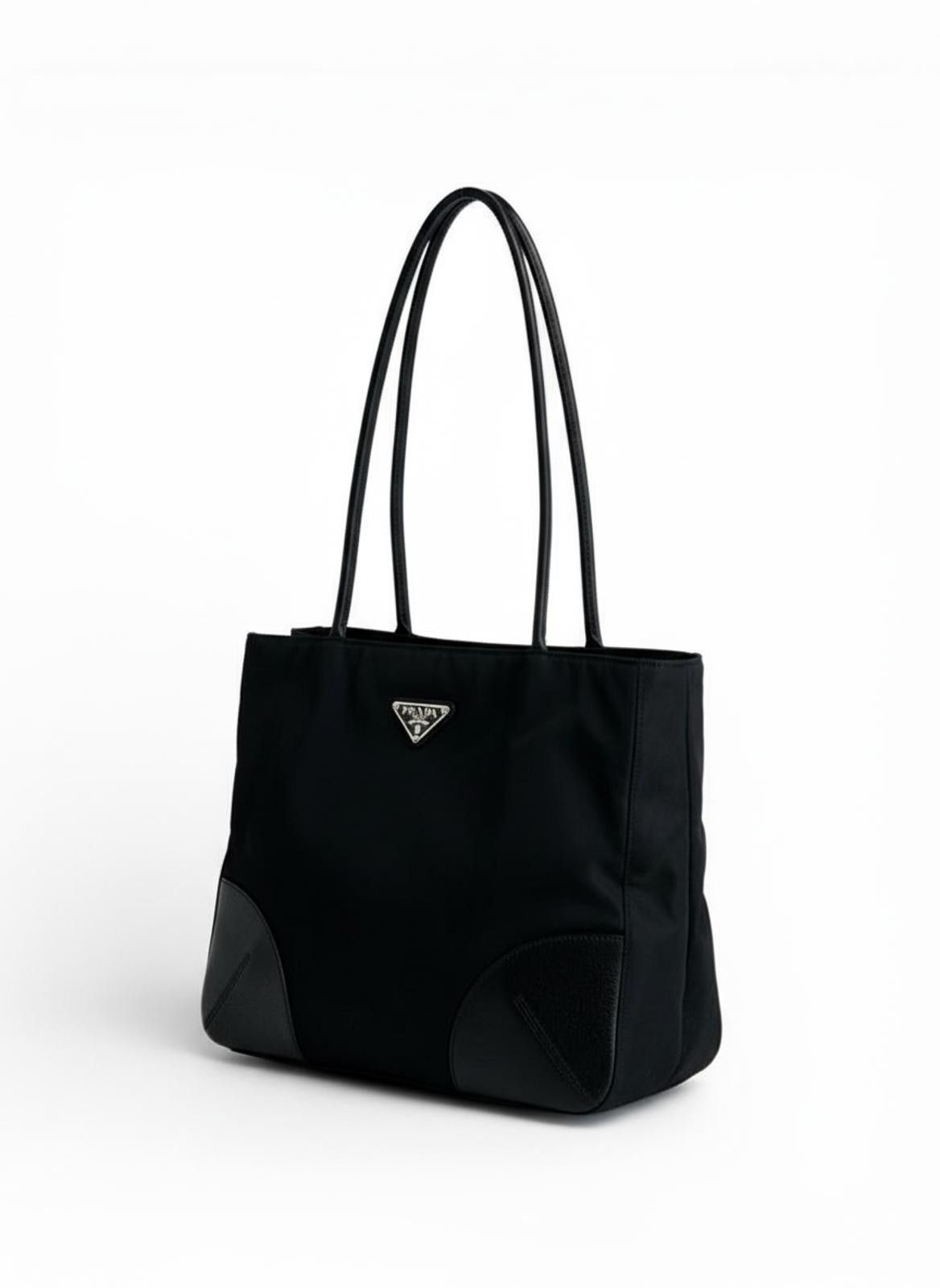 Prada Prada - Black Nylon Tote Bag Size ONE SIZE - 1 Thumbnail
