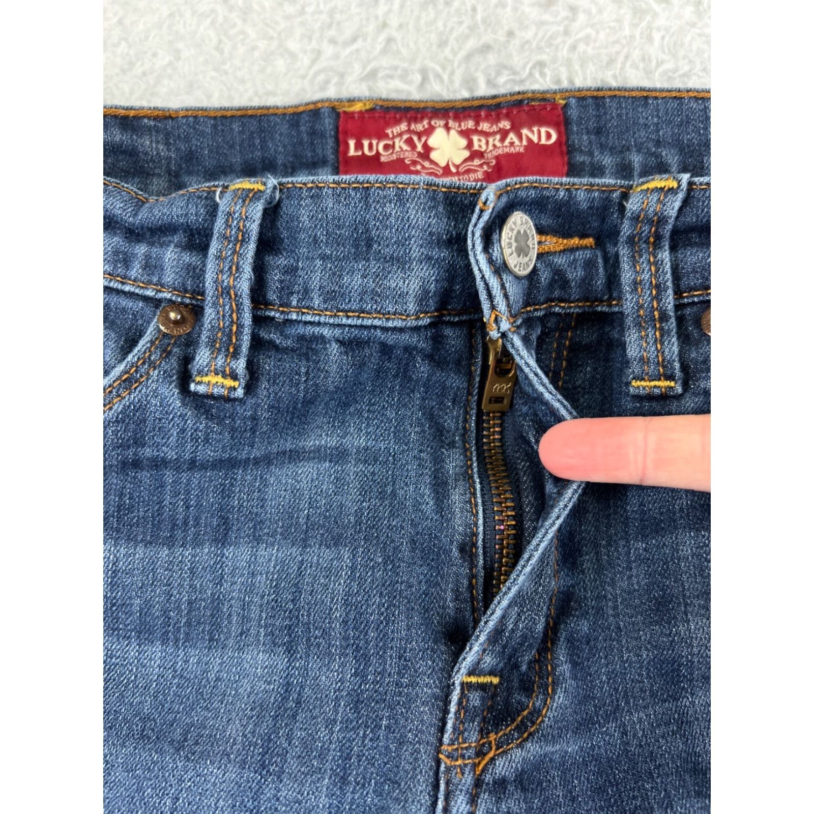Lucky Brand Lucky Brand Women's Jeans 10 Blue Denim Bootcut Low Rise 27x27 Cotton Stretch Classic Size 32" / US 10 / IT 46 - 5 Thumbnail