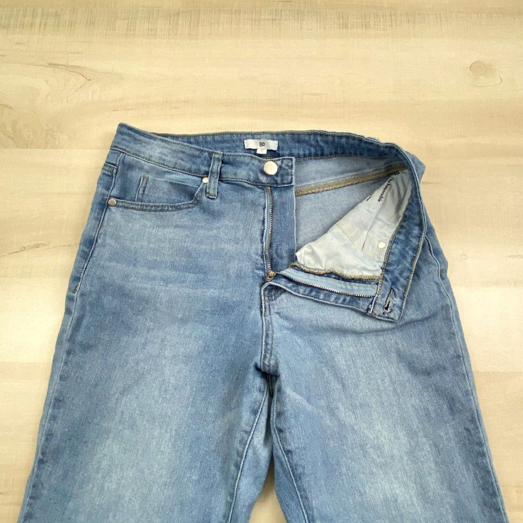 Vintage BP Women's Mom Jeans High Waist Blue Medium Wash Size 31 Stretch Cotton Blend Size 24" / US 00 / IT 34 - 3 Thumbnail