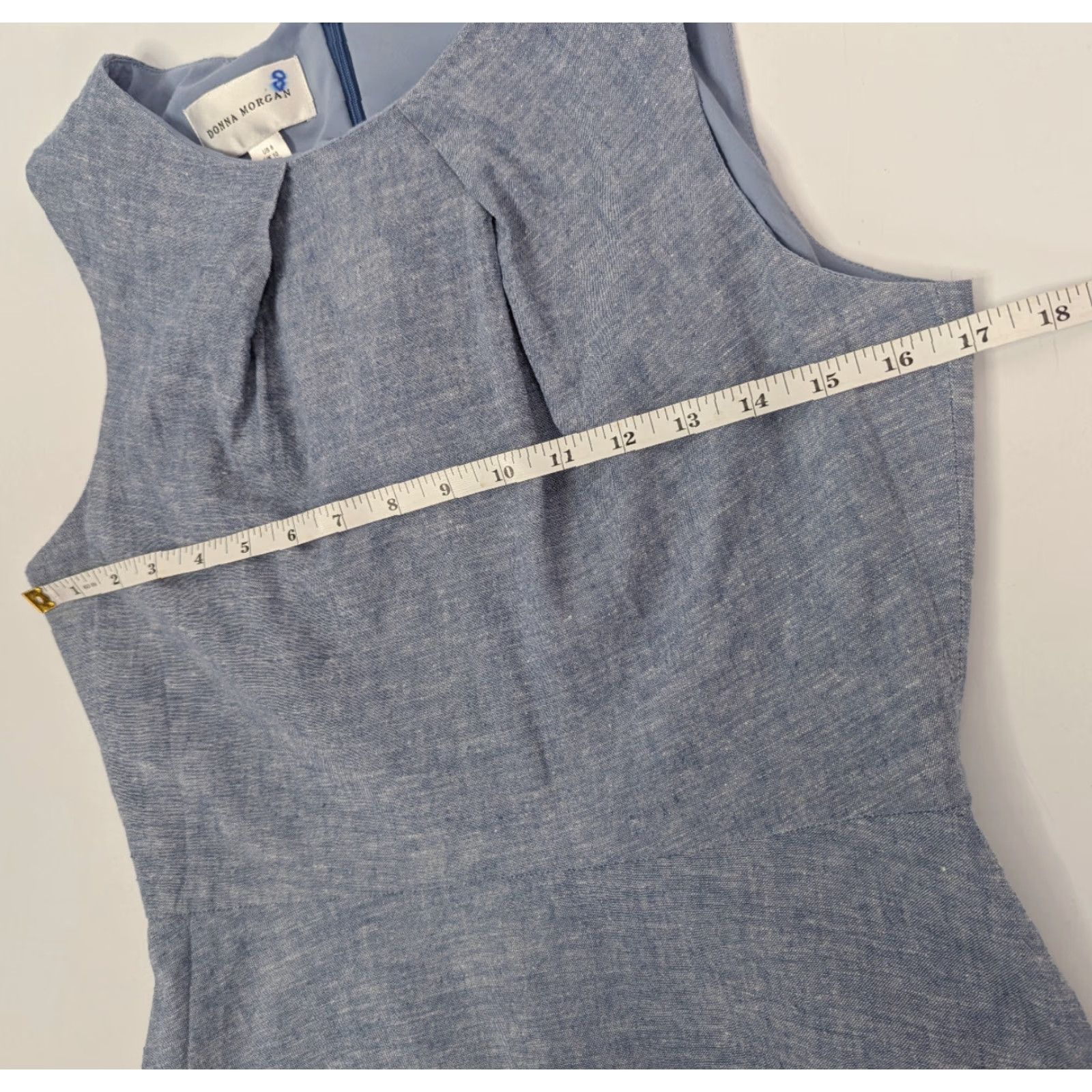Donna Morgan Donna Morgan Blue Linen Blend Fit And Flare Sleeveless Dress Size 6 User: Donna Morgan Blue Linen Blend Fit And Flare Sleeveless Dress Size 6 Size M / US 6-8 / IT 42-44 - 5 Thumbnail