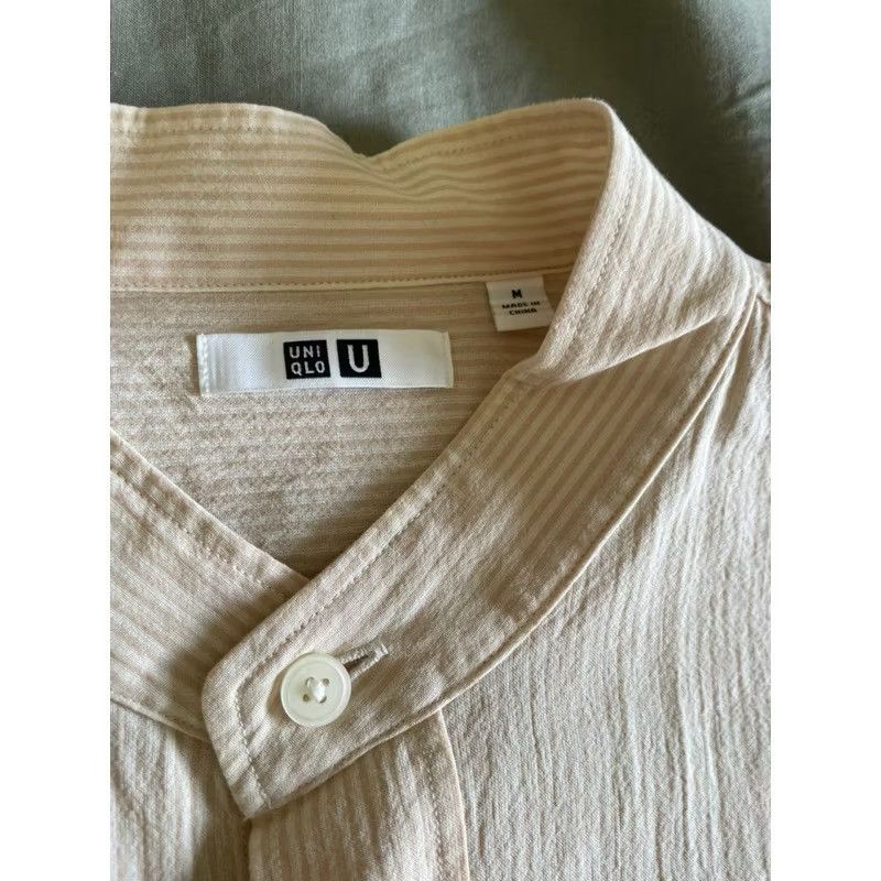 Lemaire × Uniqlo Men’s Uniqlo U by Lemaire Loose Fit Striped Shirt Sz M NWT Size US M / EU 48-50 / 2 - 2 Thumbnail