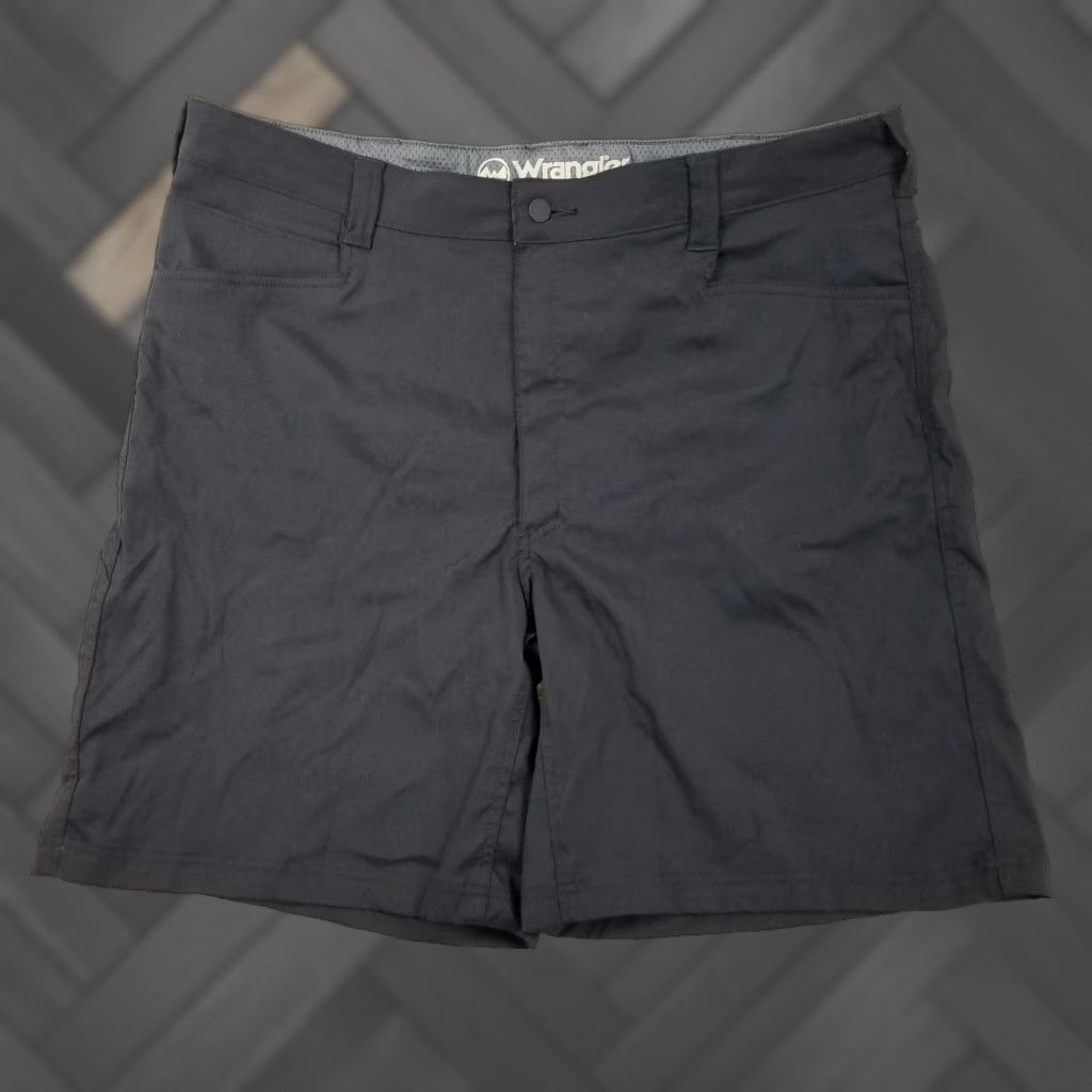 Wrangler Outdoor Series Shorts Mens 40 Black Nylon Spandex