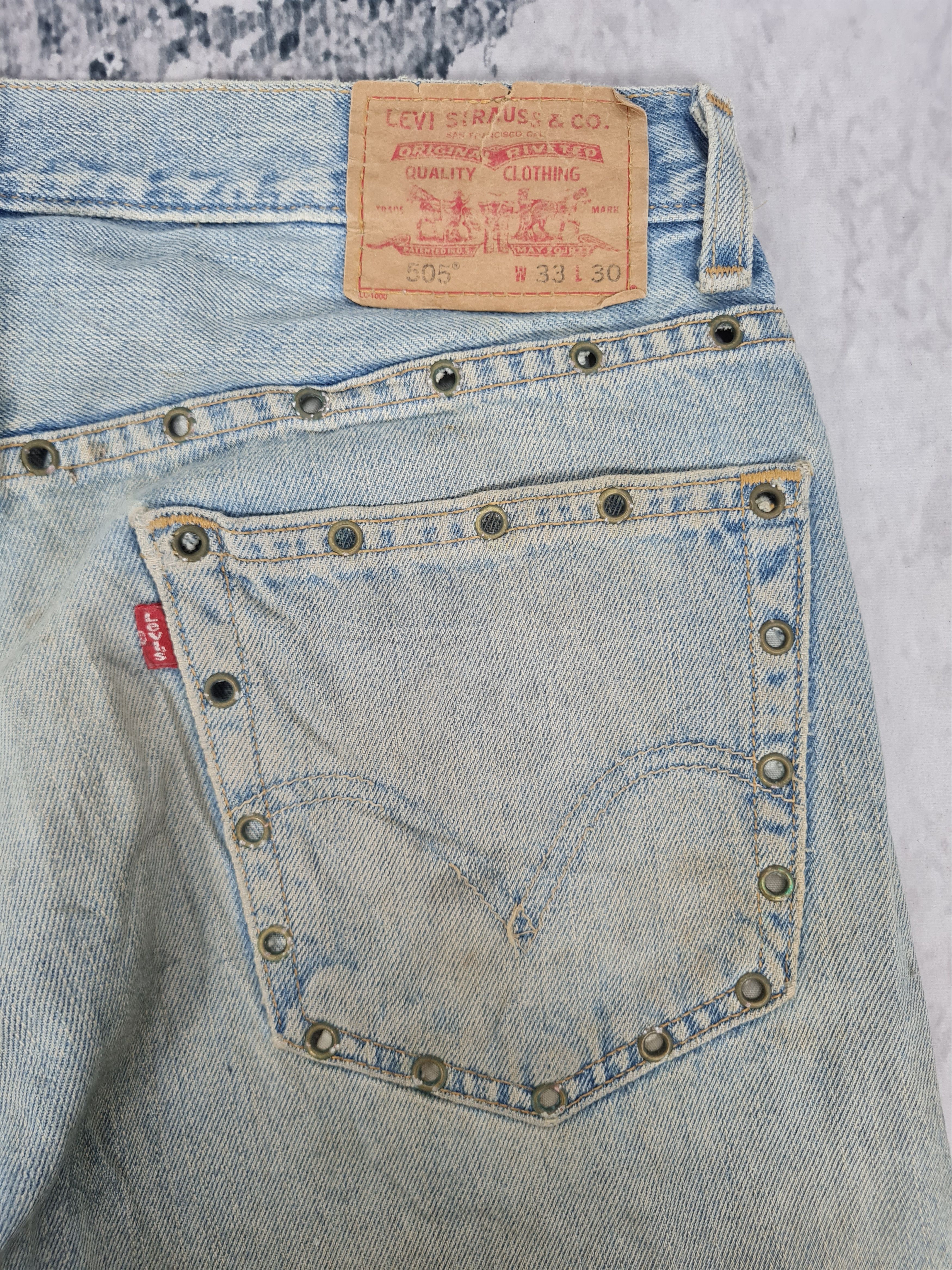 Levi's Vintage Clothing Vtg LEVIS 505 Paint Splatter Bondage Jeans L0361 Size 33x30 Size US 33 - 9 Thumbnail