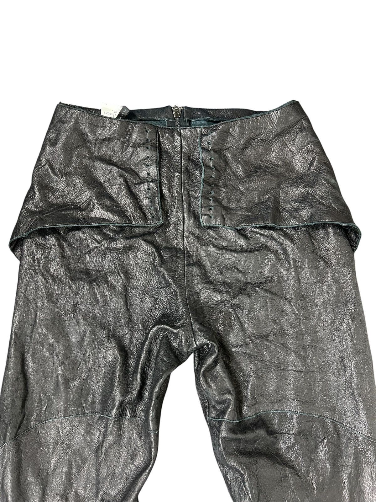 Donna Karan ⚡️Vintage Donna Karan Black Leather Skinny Size 26" / US 2 / IT 38 - 4 Thumbnail
