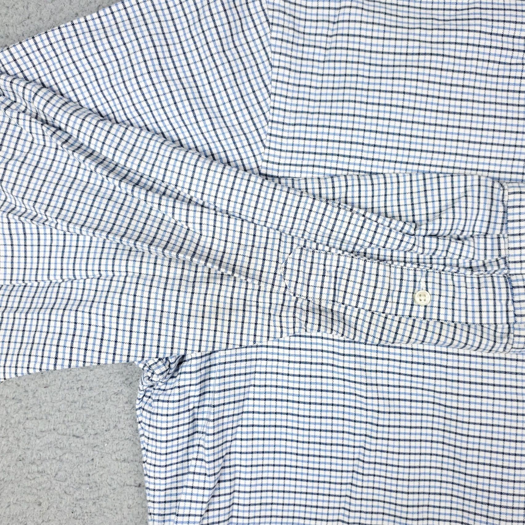 Ralph Lauren Ralph Lauren Classic Fit Blue Check Button-Up Shirt XL Mens Stained Size US XL / EU 56 / 4 - 4 Thumbnail