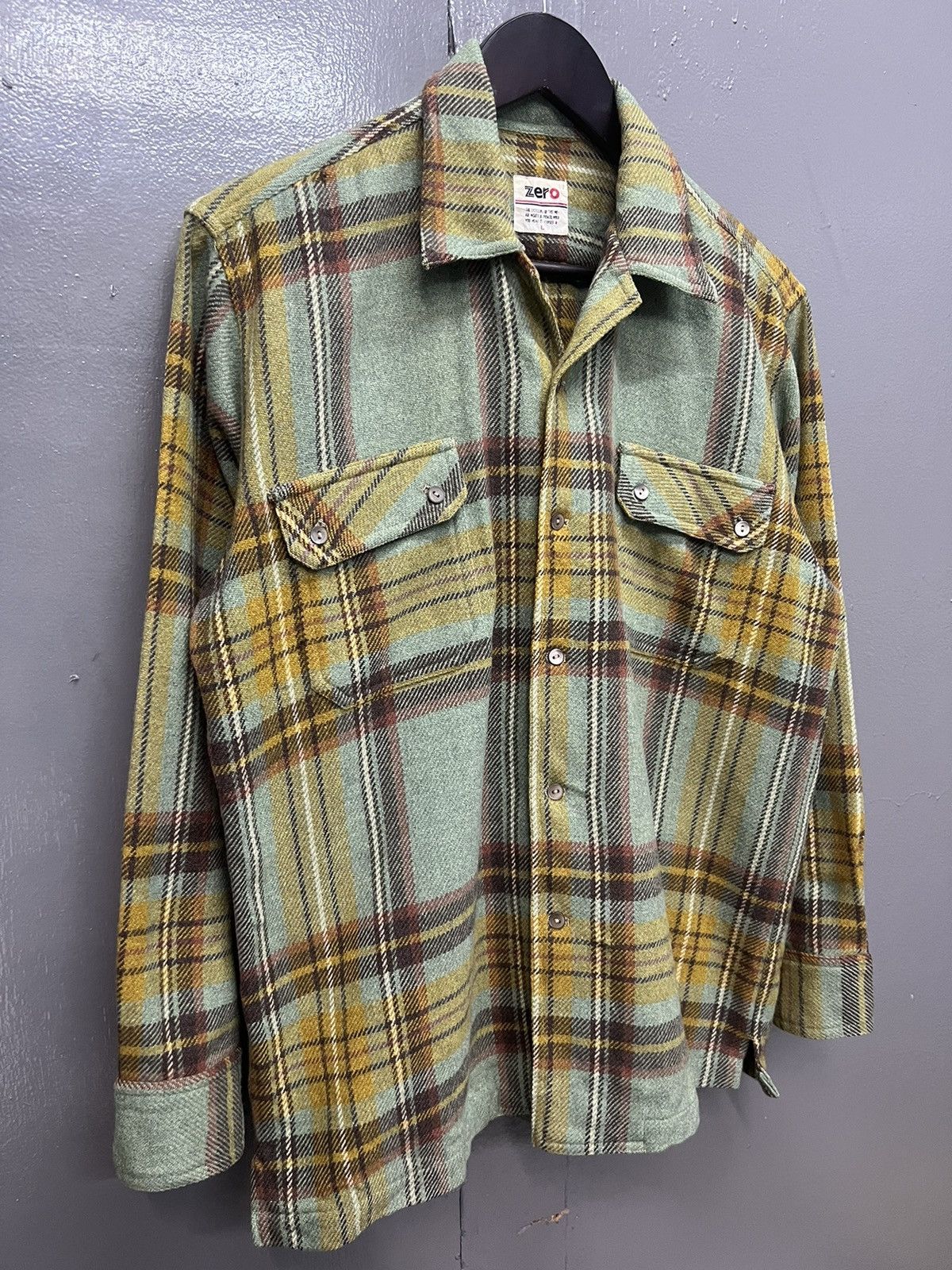 Vintage VINTAGE ZERO WOOL SHIRT BUTTON UP Size US L / EU 52-54 / 3 - 2 Thumbnail