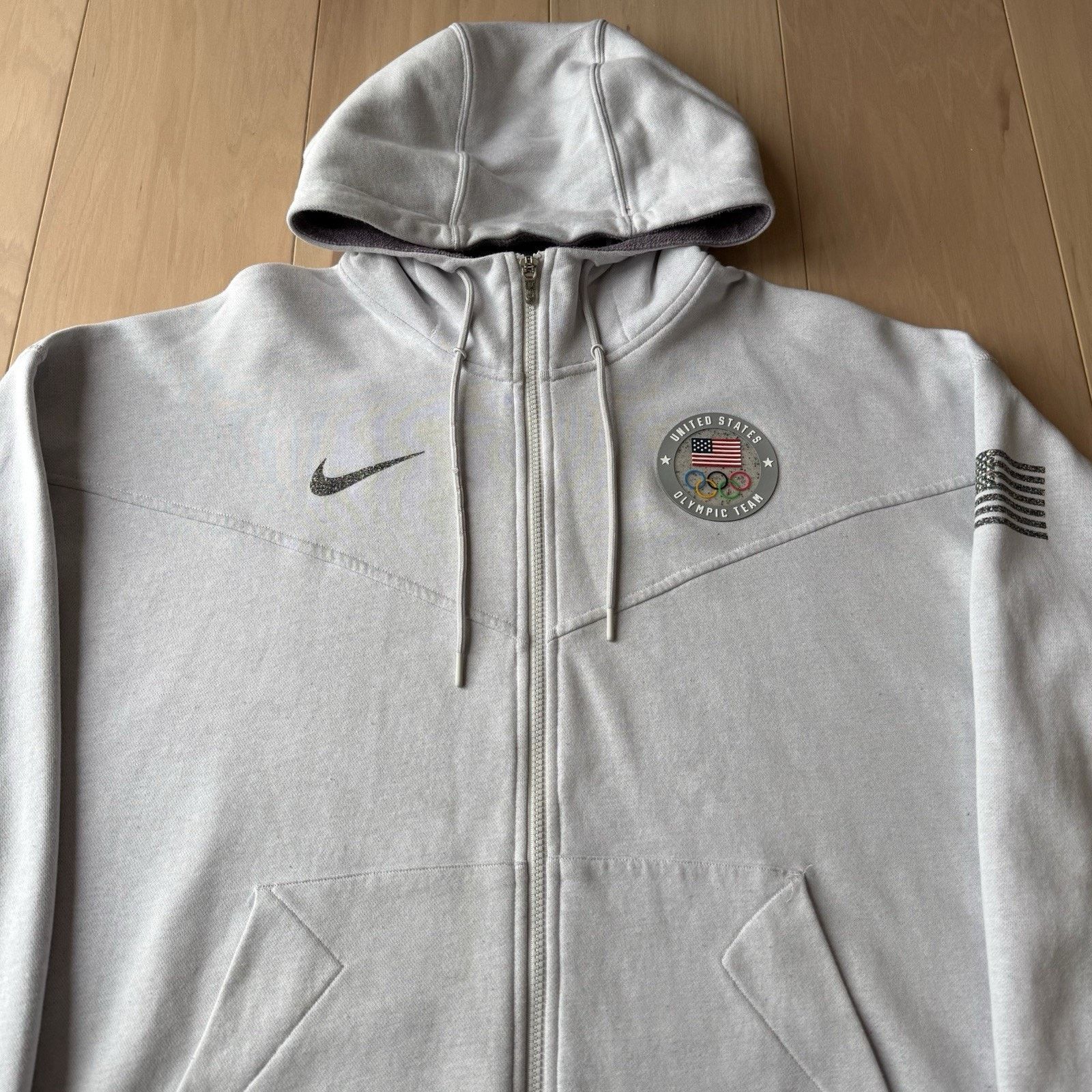 Nike Nike Olympic Team USA Terry Windrunner Hoodie XL Gray Size US XL / EU 56 / 4 - 3 Thumbnail