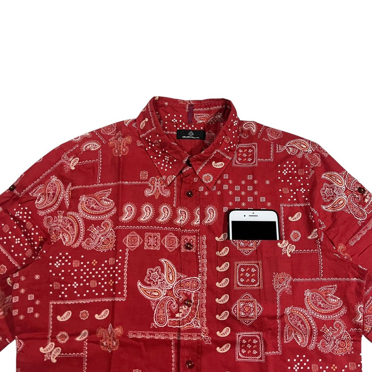 291295=Homme 291295=Homme Button Up Shirt Paisley Printed Size US M / EU 48-50 / 2 - 2 Thumbnail
