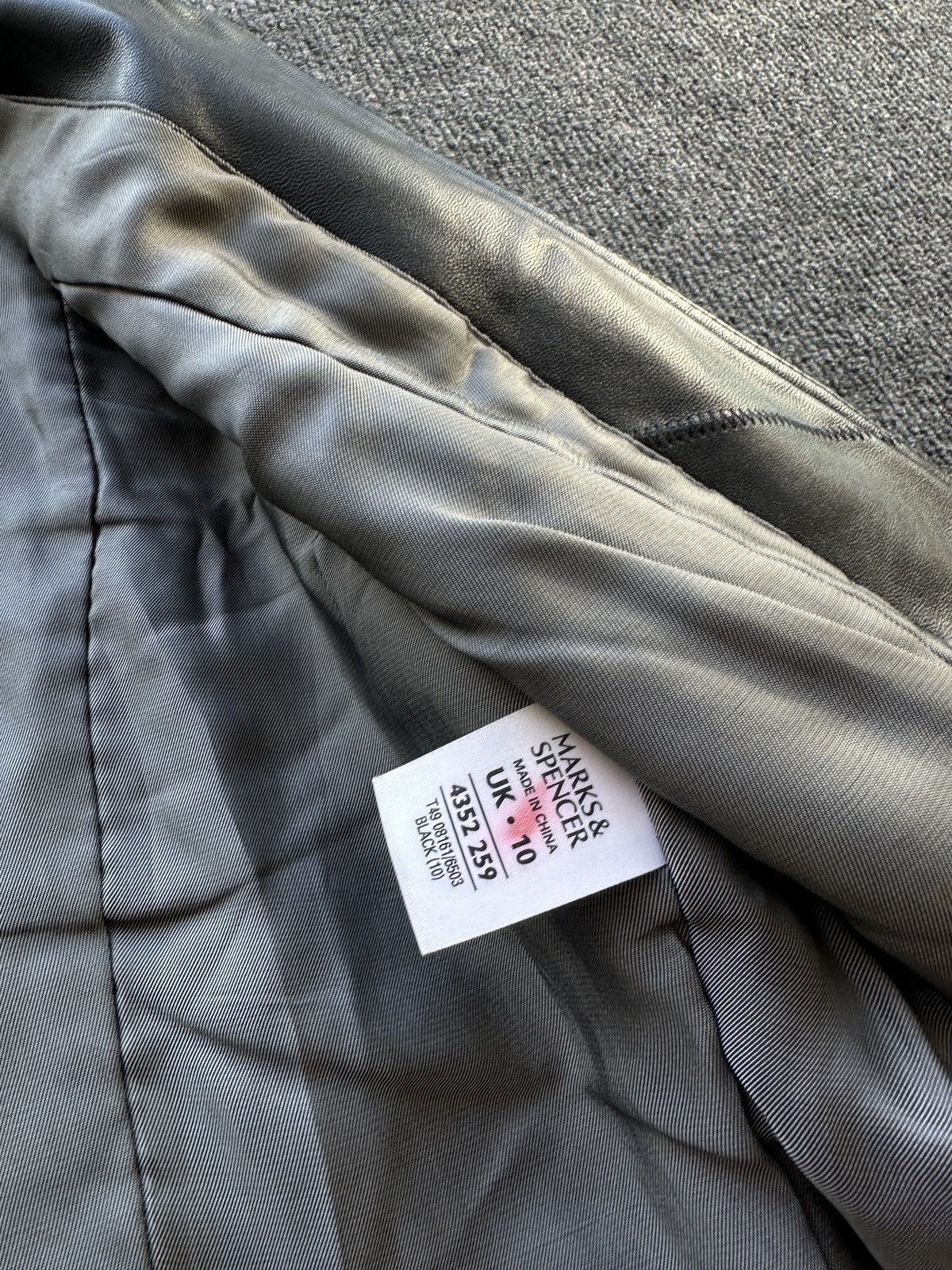 Other 🚨Y2K RICK OWENS TYPE DIRTY SLIM FIT ZIP LEATHER JACKET Size M / US 6-8 / IT 42-44 - 12 Thumbnail