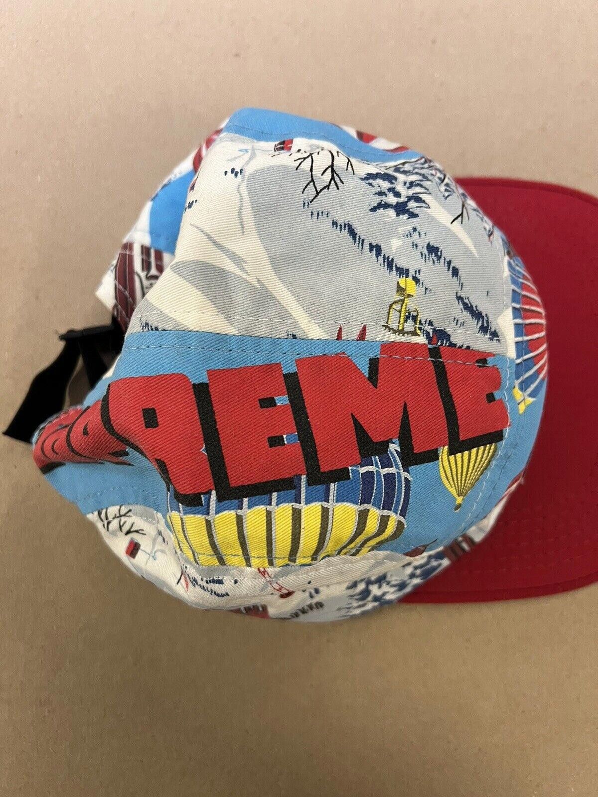 Supreme FW08 Supreme Ballon Lodge Box Logo 5 Panel Camp Cap Hat 2008 Size ONE SIZE - 4 Thumbnail