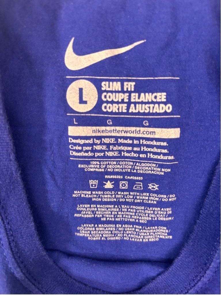 Nike Women's Nike T-shirt Size L Blue Size L / US 10 / IT 46 - 6 Thumbnail