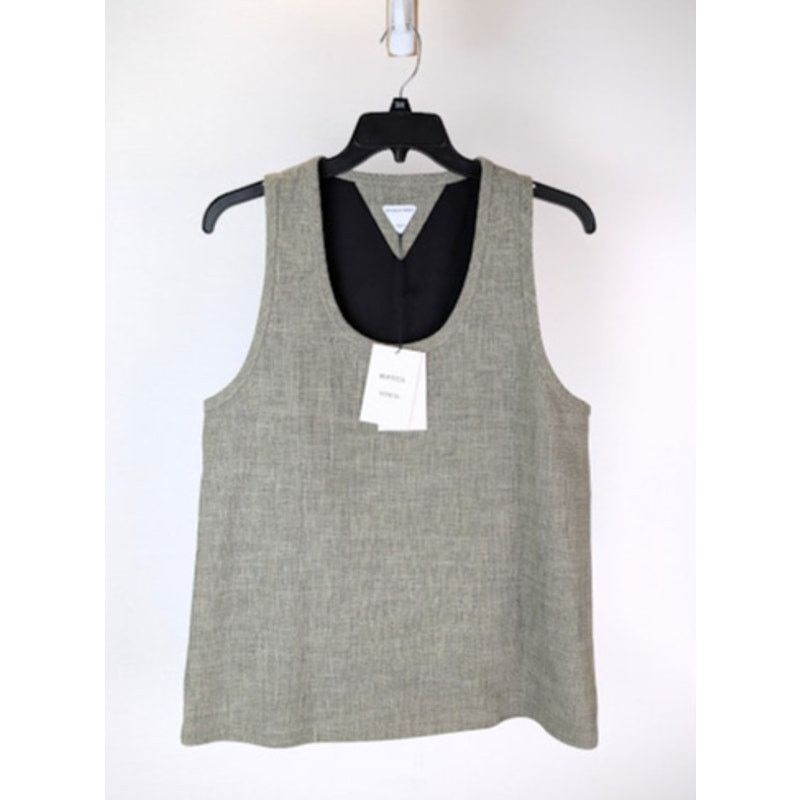 Bottega Veneta o1rshd1 Structured Double Melange Tank Top in Green/Fennel Size US M / EU 48-50 / 2 - 8 Thumbnail