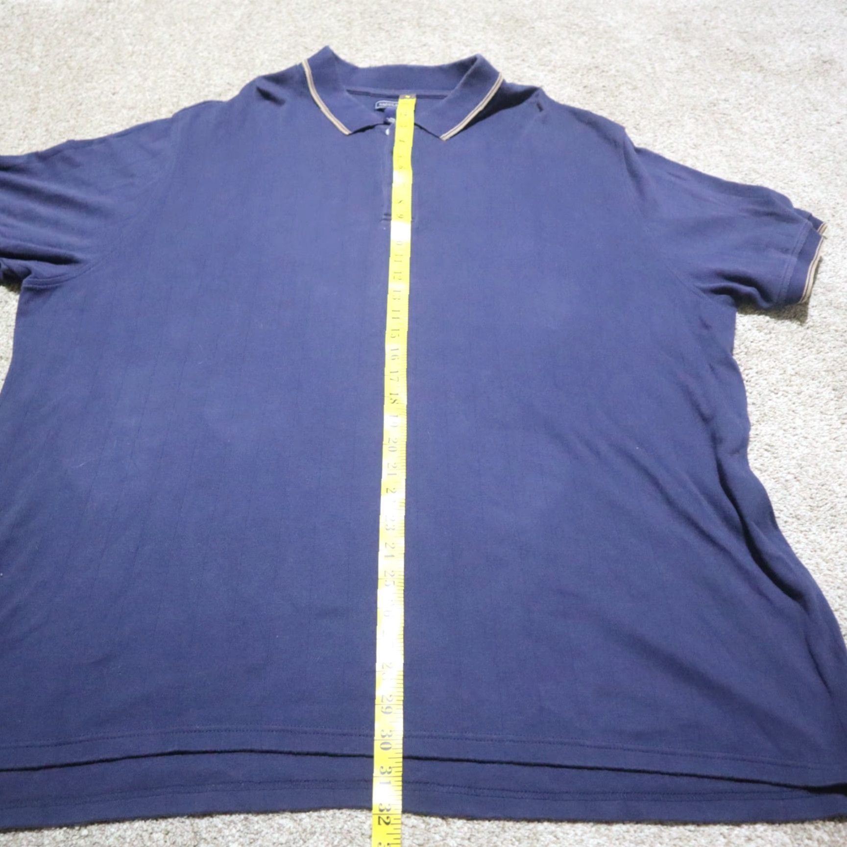 Vintage Saddlebred Polo Shirt Blue 2XL Men Shirt Short Sleeve Knit Cotton Blend Regular Classic Modern Buttonless Polo (No closure) Size US XXL / EU 58 / 5 - 6 Thumbnail
