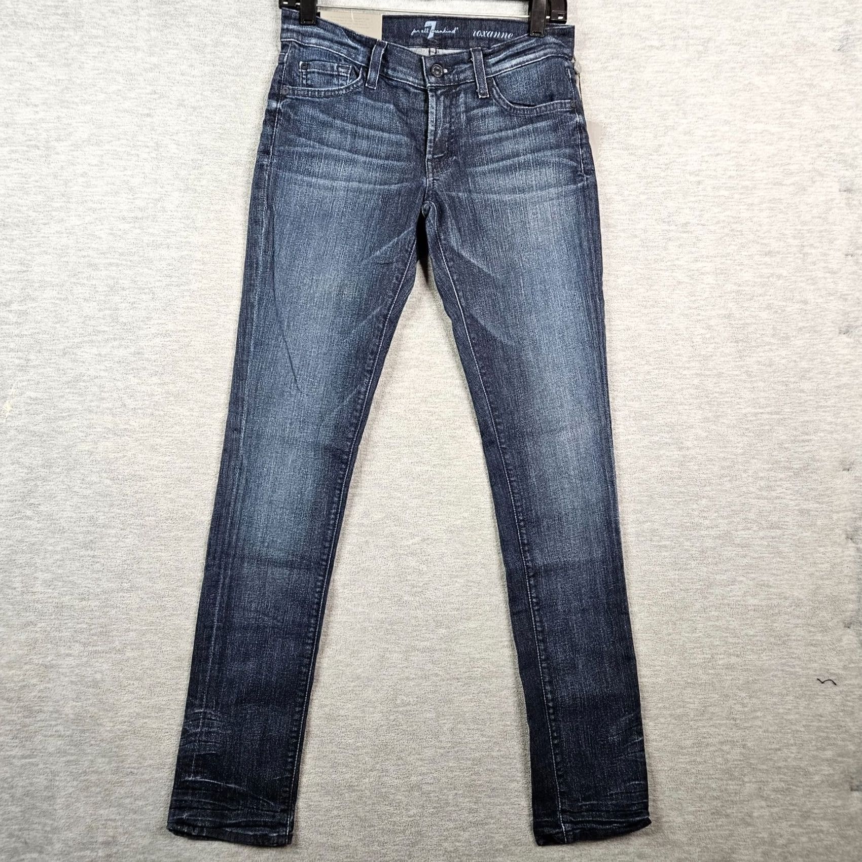 7 For All Mankind 7 For All Mankind Roxanne Skinny Jeans Blue 27 NEW Women Regular Casual Denim Cotton/Spandex 5-Pocket Size 27" / US 4 / IT 40 - 2 Thumbnail