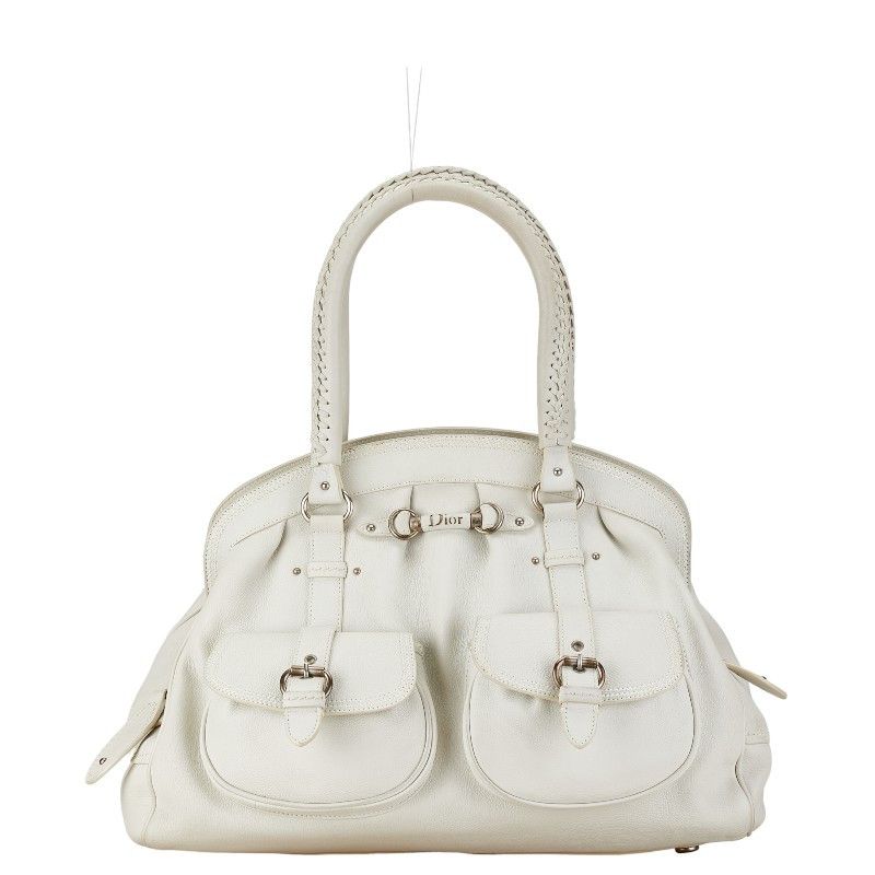 Dior Dior Handbag Leather Tote Bag Leather Tote Bag in White, Women's