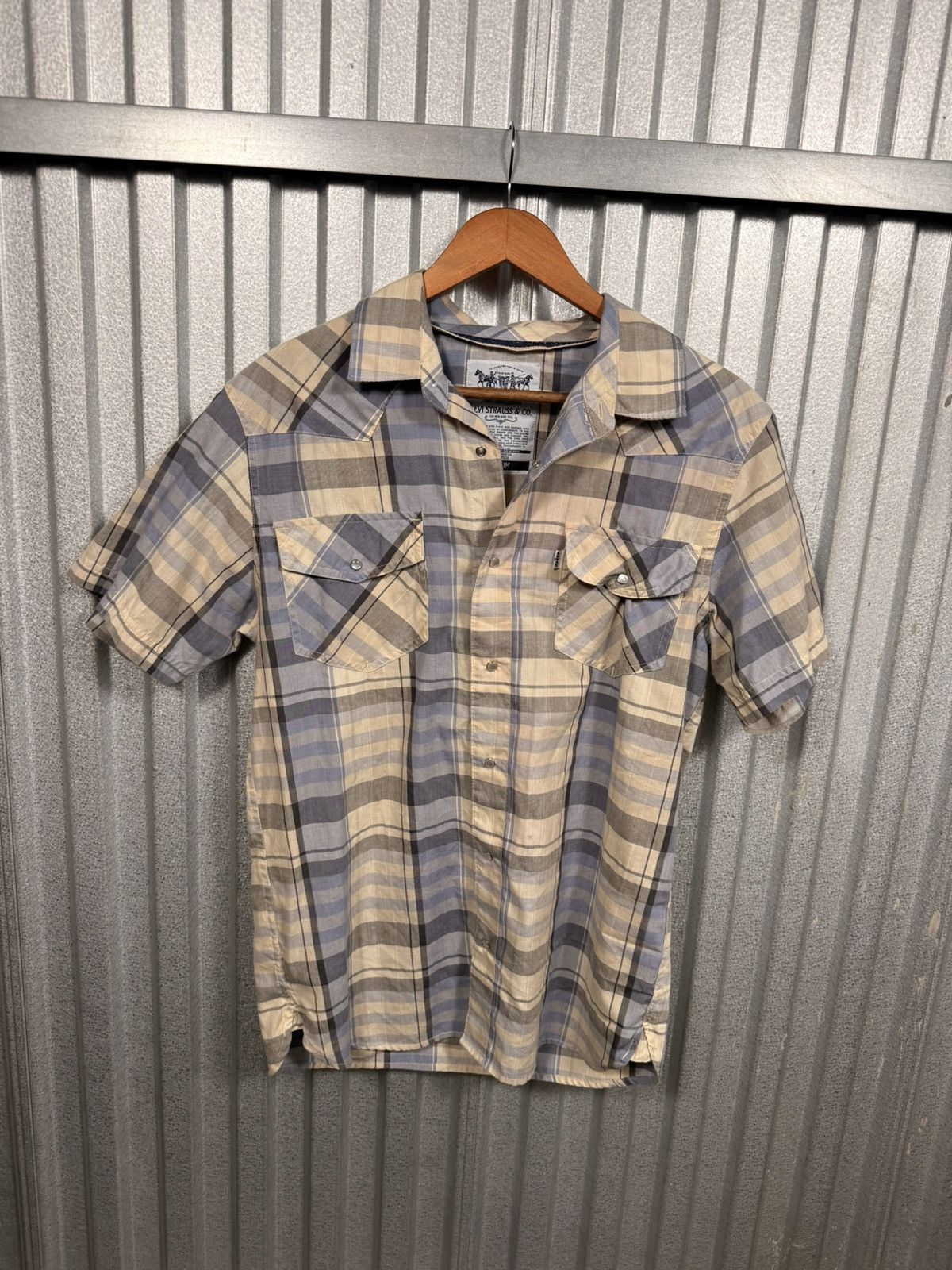 Levi's Vintage Levis Western Pearl Snap Button Up Plaid Shirt Size US M / EU 48-50 / 2 - 1 Thumbnail