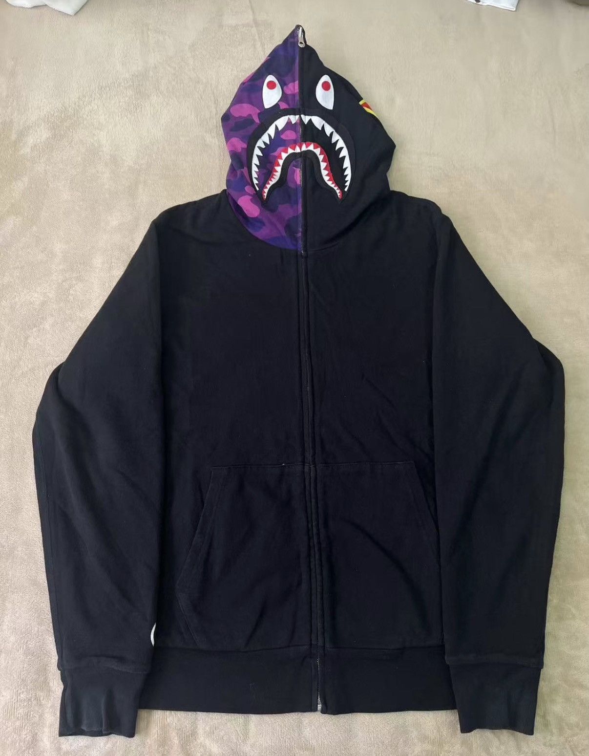 Bape BAPE Reversible Purple Black Camo Shark Jacket K5 Size US XXL / EU 58 / 5 - 4 Thumbnail