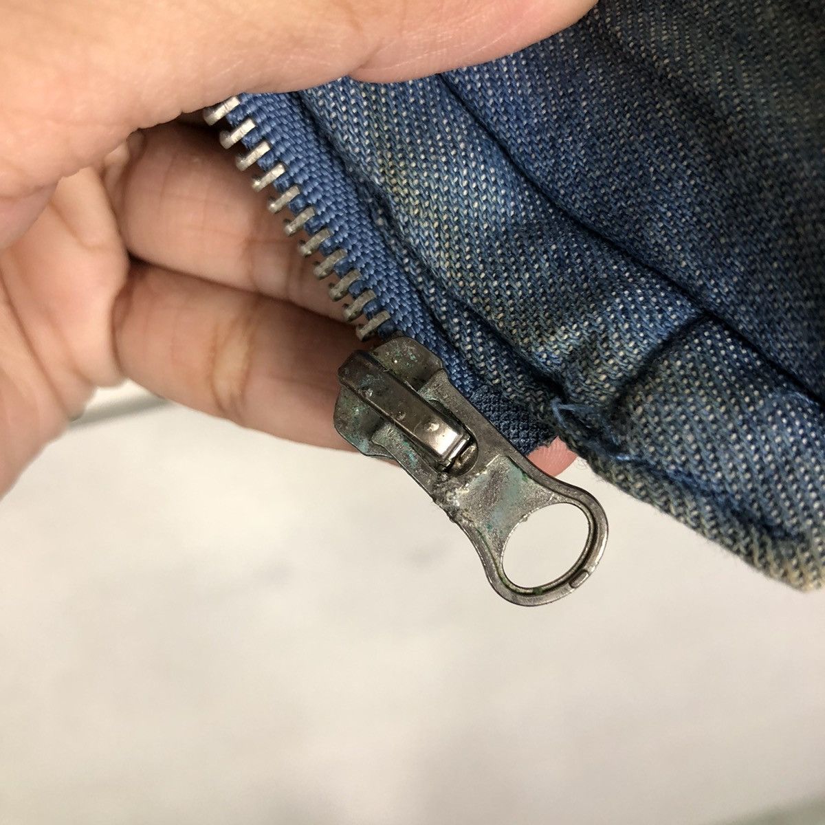 Blue Blue Japan 📌Vintage Denim Chore Biker Jacket Roky Indigo Zipper Size US L / EU 52-54 / 3 - 20 Thumbnail
