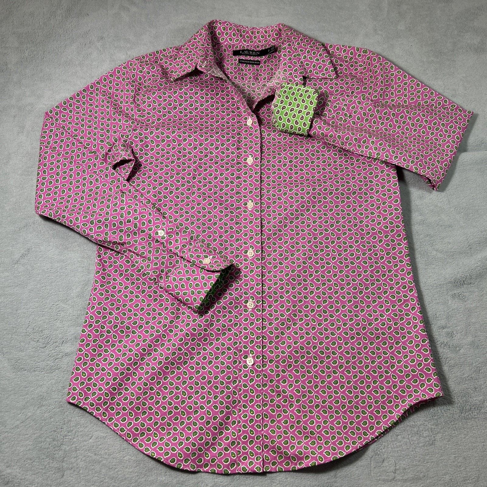 Lauren Ralph Lauren Polo Lauren Ralph Lauren Button Dress Shirt Small Flip Cuff Size S / US 4 / IT 40 - 8 Thumbnail