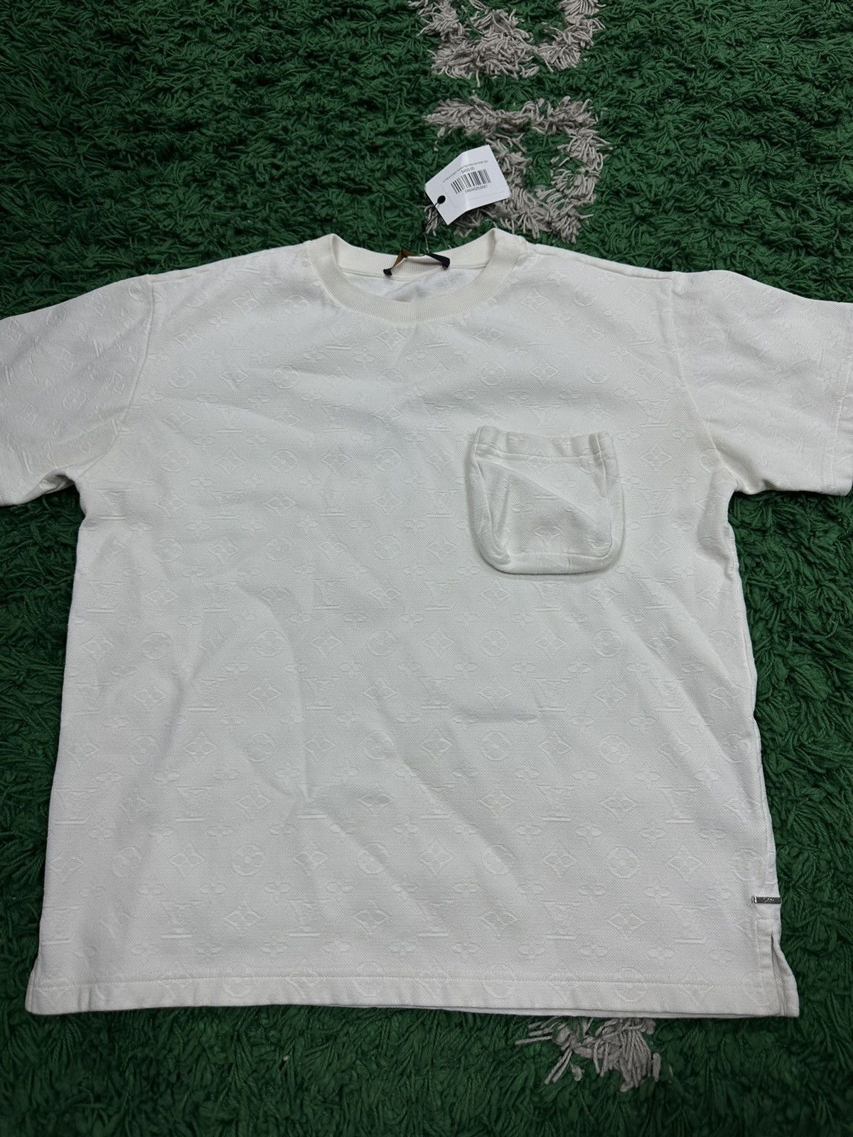 image of Louis Vuitton Pocket Monogram Tee T Shirt White, Men's (Size Small)