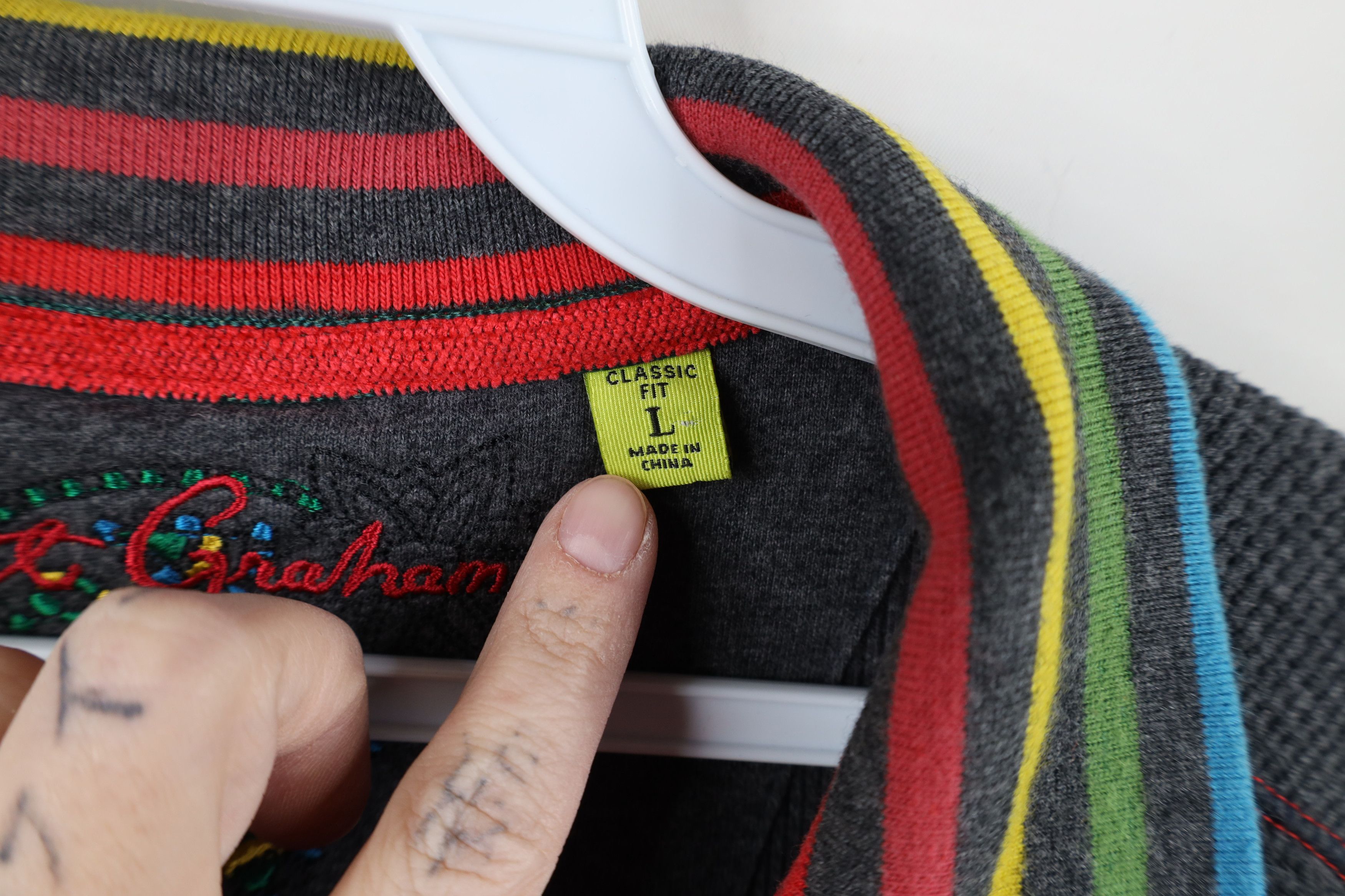 Robert Graham Robert Graham Thermal Waffle Knit Half Zip Pullover Sweater Size US L / EU 52-54 / 3 - 6 Thumbnail