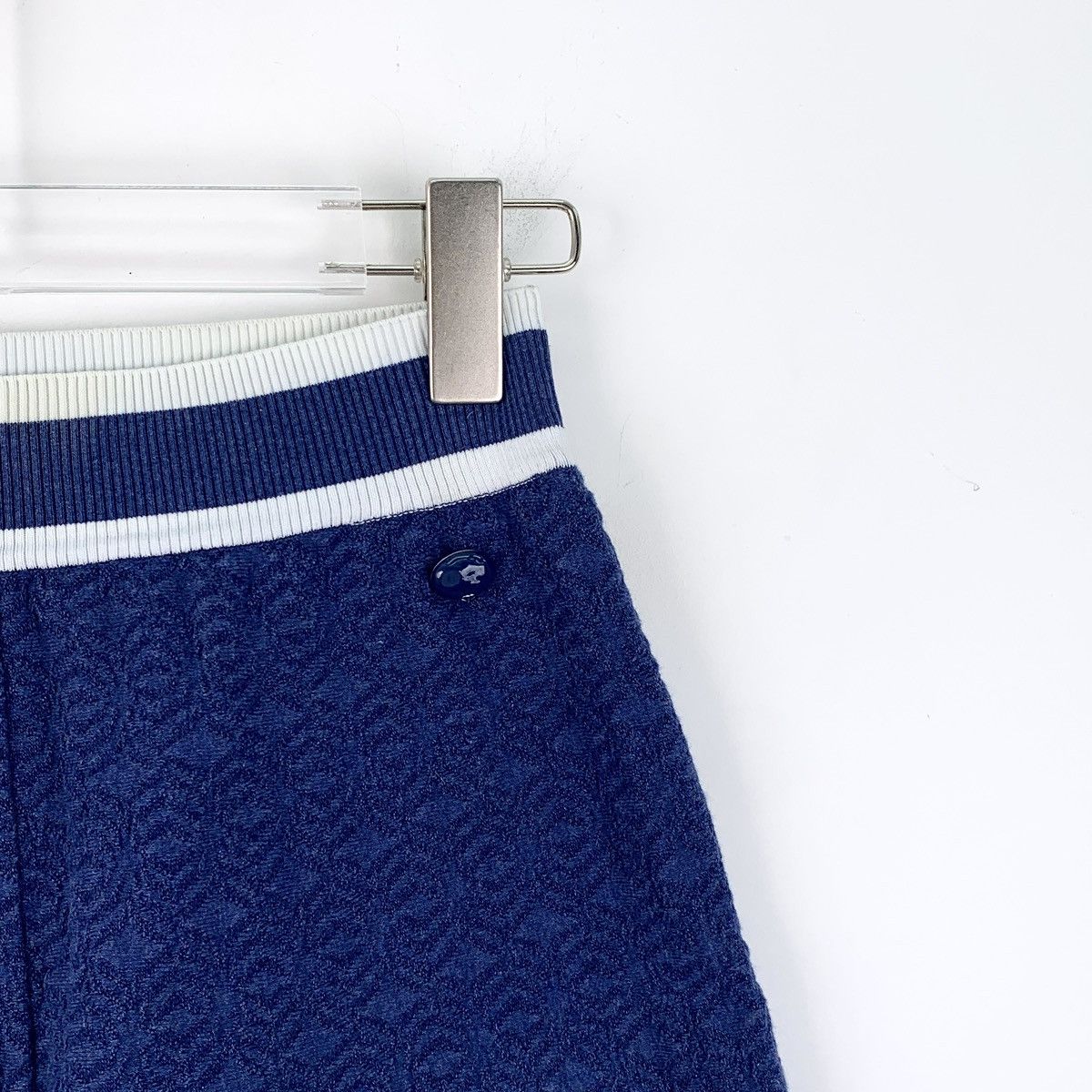 Chanel Chanel Blue Cotton Knit Casual Shorts K26WX Size 24" / US 00 / IT 34 - 3 Thumbnail