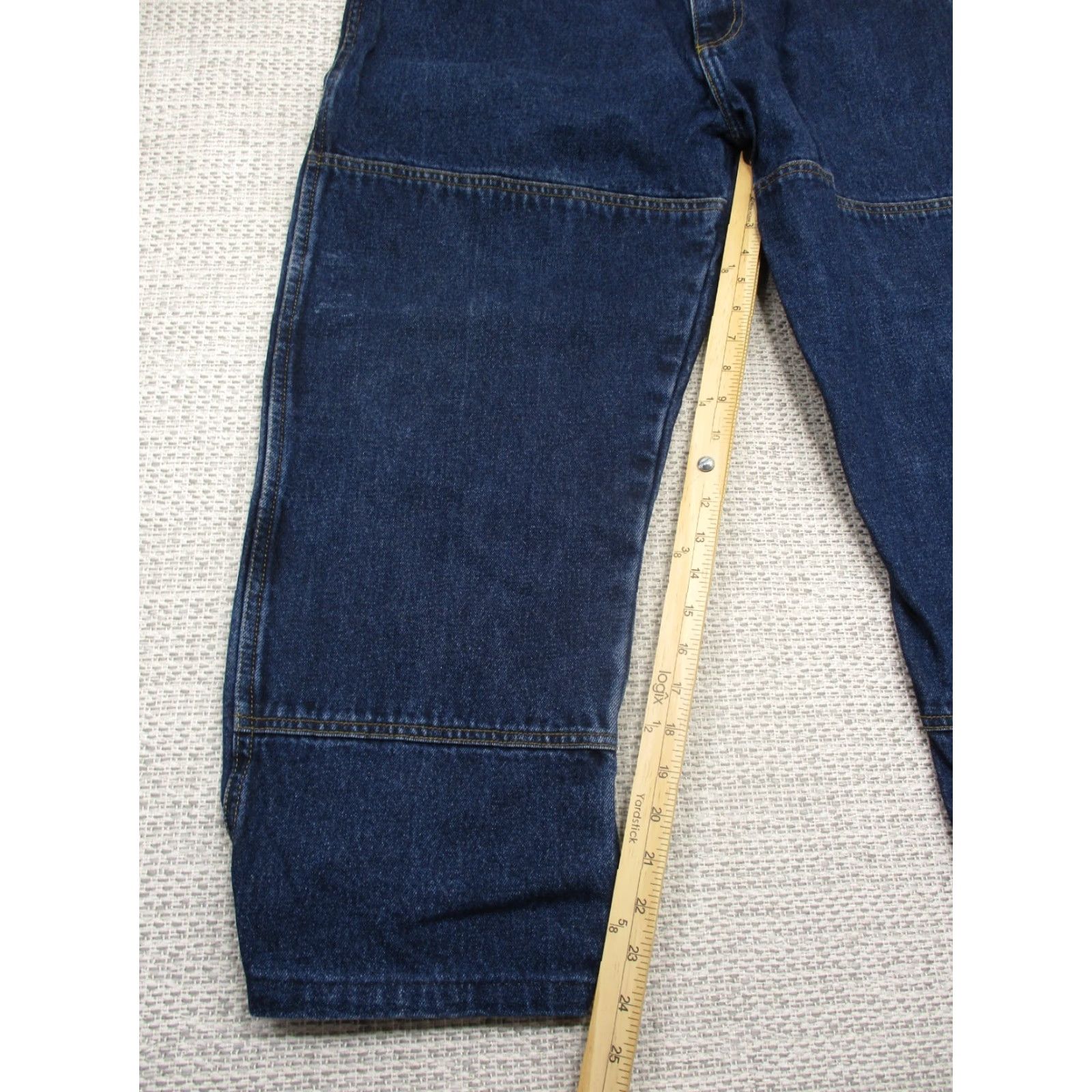 Doublet Guide Gear Jeans Mens 41x26 Blue Denim Double Knee Cotton Regular Style Straight 5-Pocket Vintage No N/A Size US 41 - 7 Thumbnail