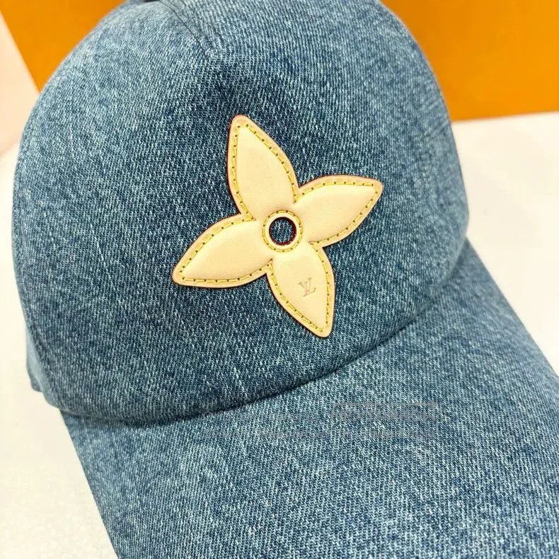 Other LV Denim Baseball Cap with Flower Logo. Size ONE SIZE - 3 Thumbnail
