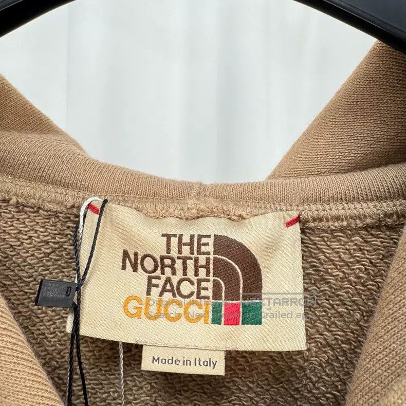 Gucci Gucci Co-branded khaki letter printed hoodie Size US XXS / EU 40 - 5 Thumbnail