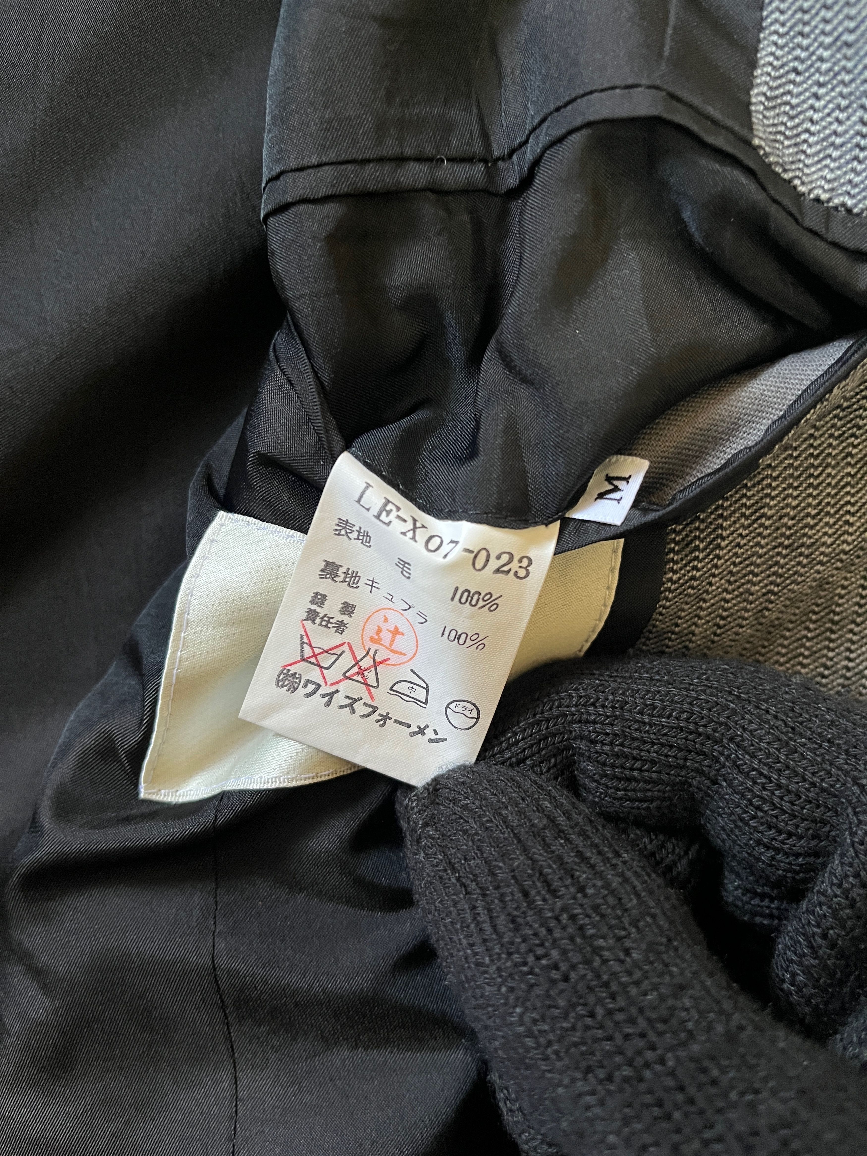 Yohji Yamamoto Y’s For Men LQ Design Wool Double Breasted Grey Blazer Size 40R - 10 Thumbnail