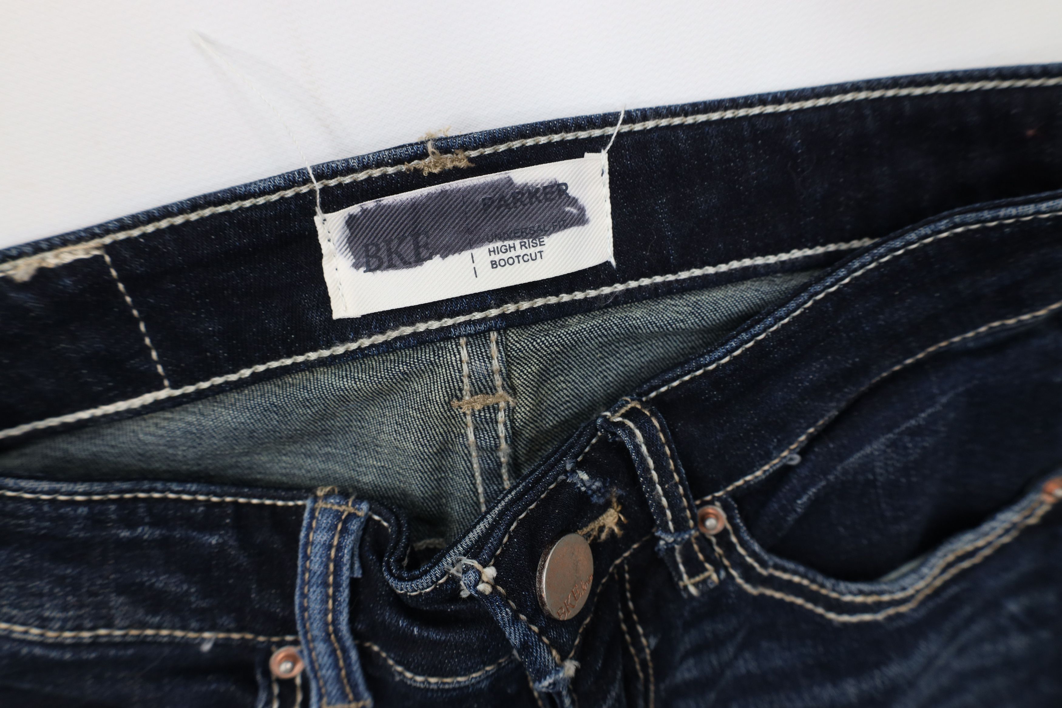 Vintage New Buckle BKE Parker High Rise Bootcut Flared Jeans Blue Size 23" - 6 Thumbnail