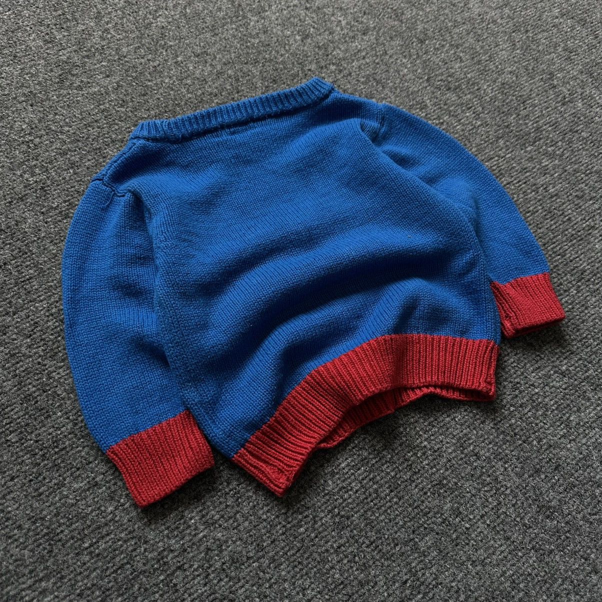 NEXT VTG Kids Knit Sweater Snowman 6-9 mounts Y2K Winter Happy Size US XXS / EU 40 - 6 Thumbnail