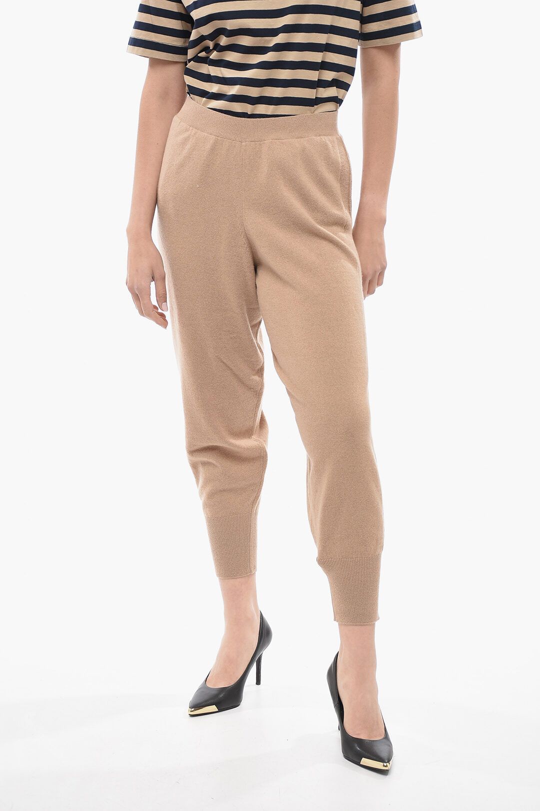 Stella McCartney og1mm0824 Cashmere And Virgin Wool Pant in Beige Size 27" / US 4 / IT 40 - 1 Thumbnail