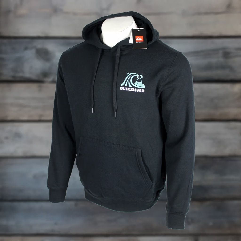 Quiksilver Quiksilver Men's Mountain Wave Graphic Hoodie Fleece Sweatshirt M Medium Black Size US M / EU 48-50 / 2 - 1 Thumbnail