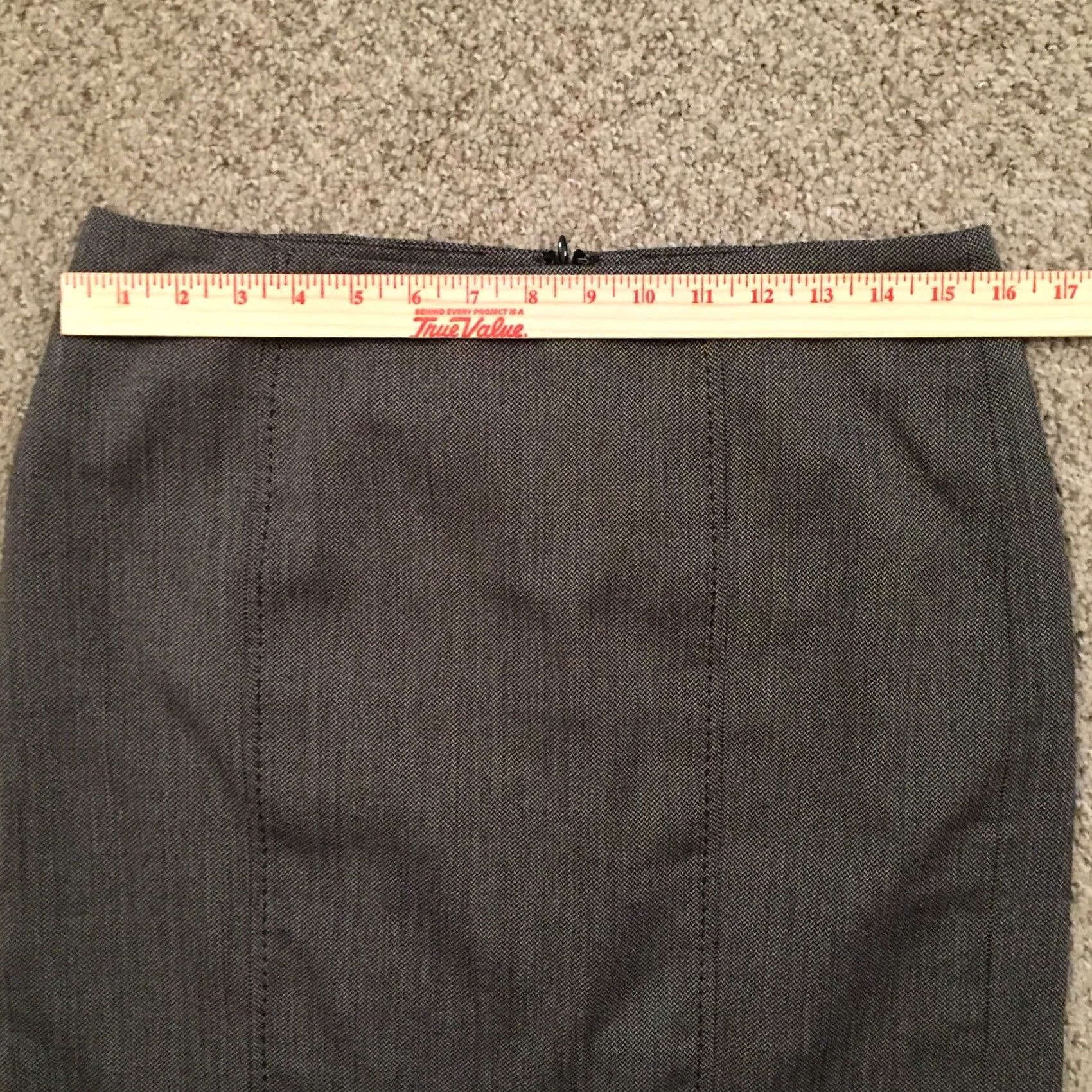 Loft LOFT Skirt Women Gray Pencil Knee Length Size 6 Lined Business Herringbone Size 28" / US 6 / IT 42 - 3 Thumbnail