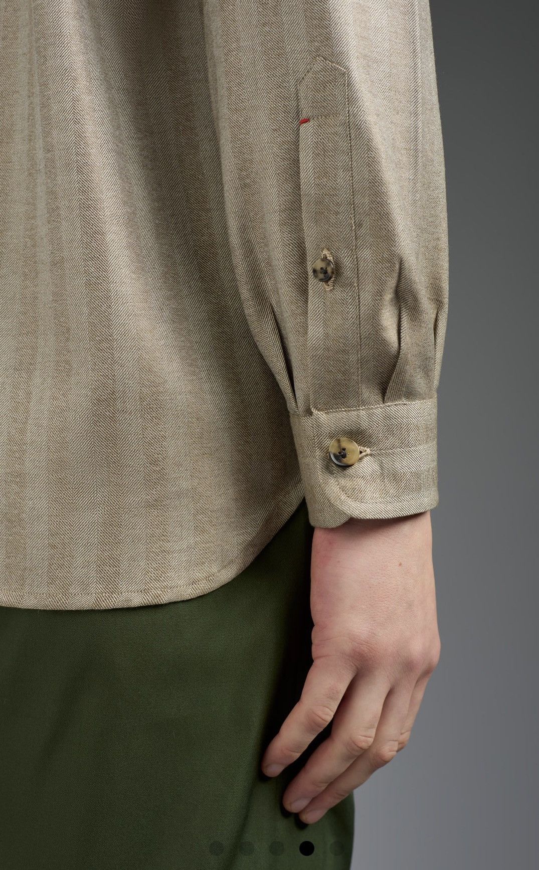 Isaia Napolii Isaia Napoli Natural Cashmere Beige Overshirt Size US M / EU 48-50 / 2 - 3 Thumbnail