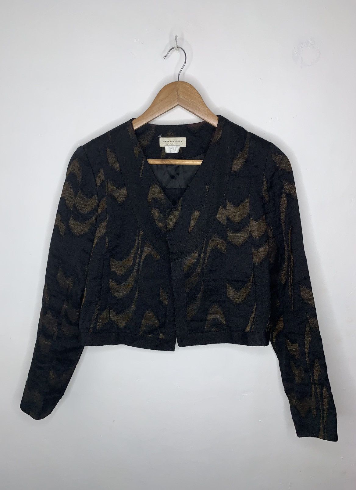 Dries Van Noten Dries Van Noten Short Gold Thread Jacket Size XXS / US 00 / IT 34 - 1 Thumbnail