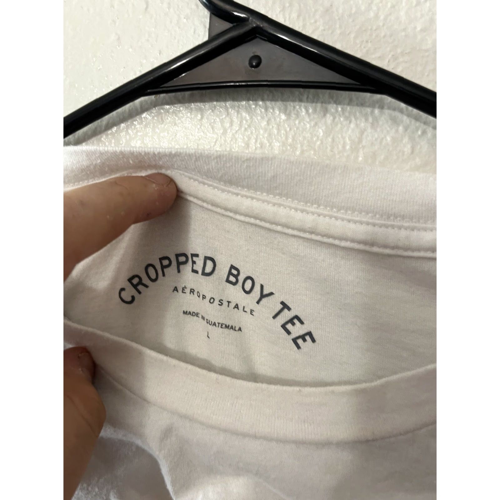 Aeropostale AeroPostale Womens White USA Cropped Boy T-Shirt Large Size L / US 10 / IT 46 - 4 Thumbnail