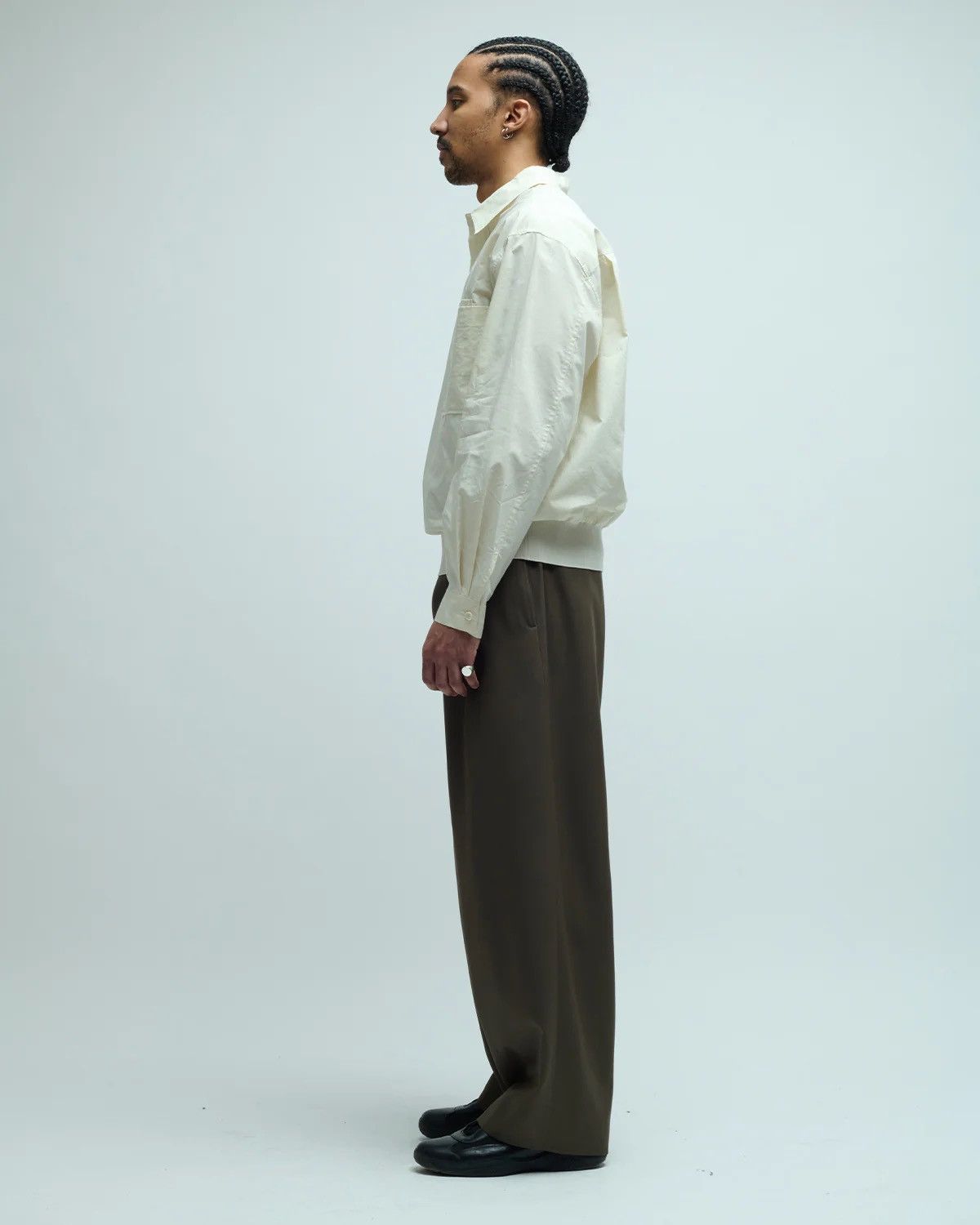 Stein Stein easy wide trouser wool size L Size US 34 / EU 50 - 4 Thumbnail