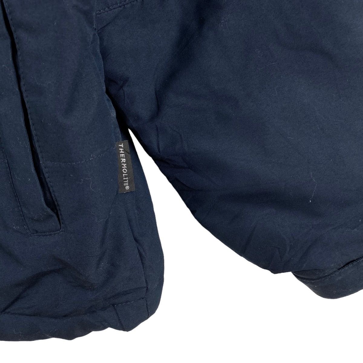 Japanese Brand Vintage PBI Japanese Brand Plain Navy Hooded Bomber Jacket Size US L / EU 52-54 / 3 - 2 Thumbnail