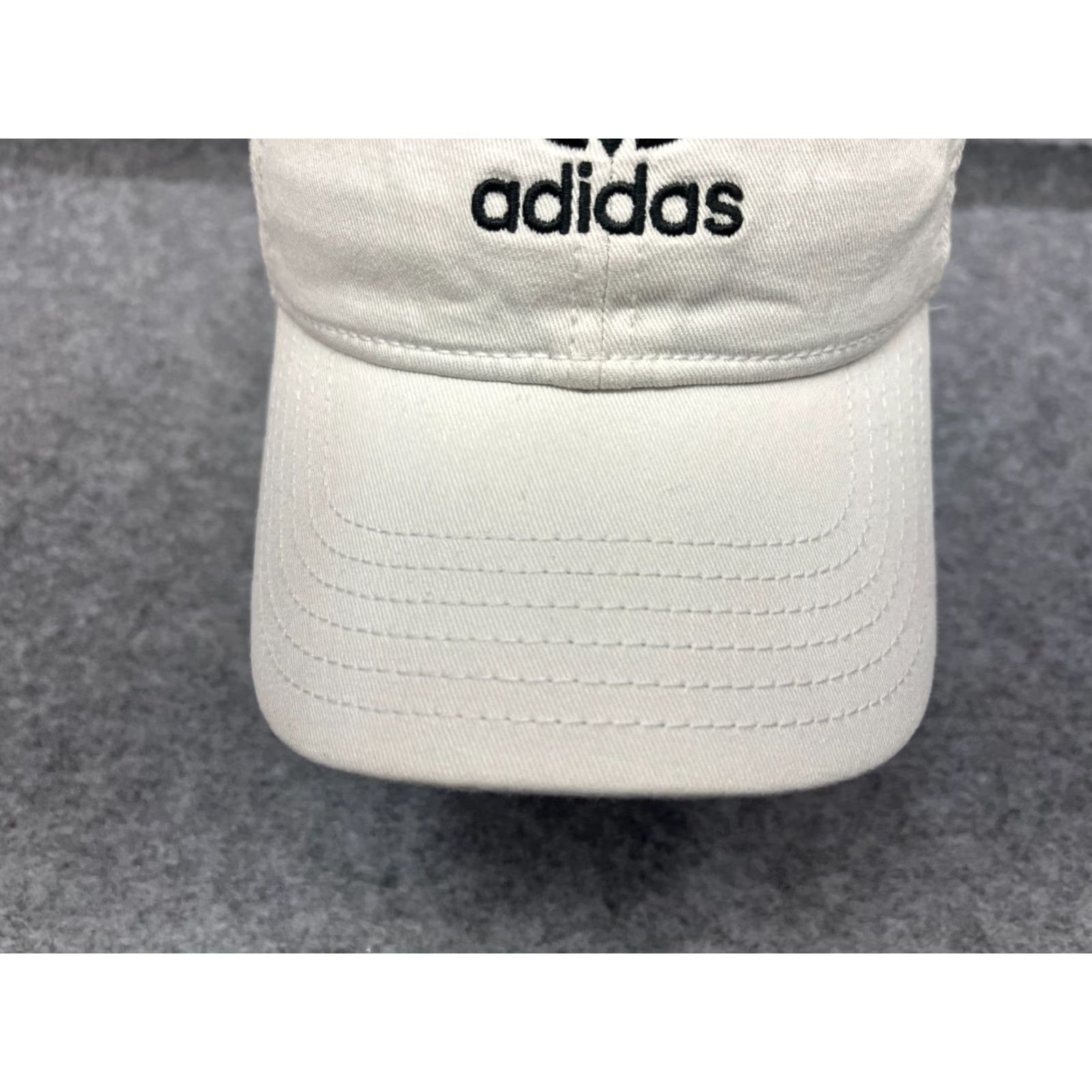 Adidas Adidas Hat Cap Strap Back Women One Size White 100% Cotton Twill Embroidered"} Size ONE SIZE - 3 Thumbnail