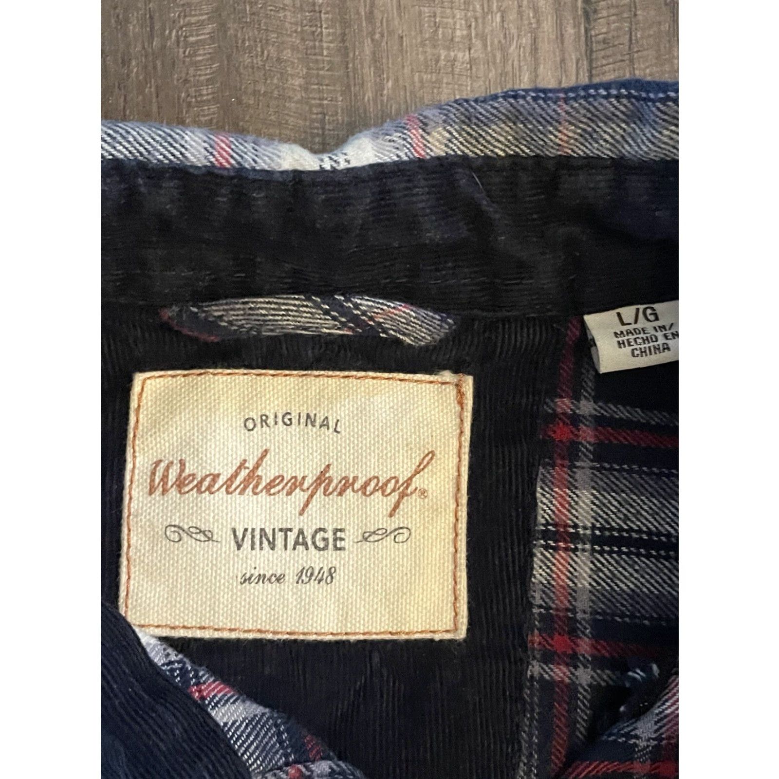 Weatherproof VINTAGE WEATHERPROOF FLANNEL Shirt L Men Blue Long Sleeve Plaid Button-Front Size US L / EU 52-54 / 3 - 3 Thumbnail