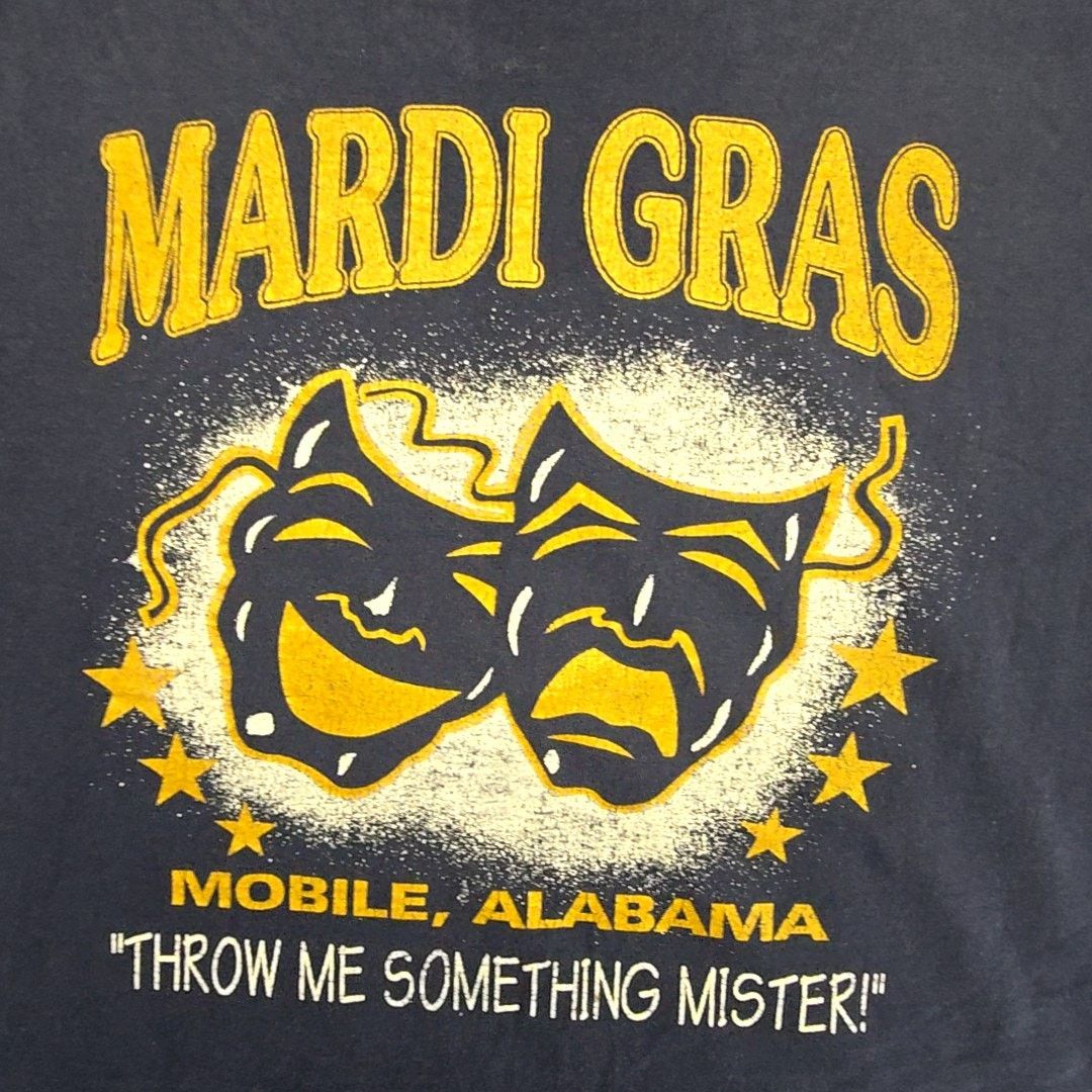 Jansport Vintage Mardi Gras Graphic Tee Mobile Alabama Blue L Shirt Size US L / EU 52-54 / 3 - 2 Thumbnail