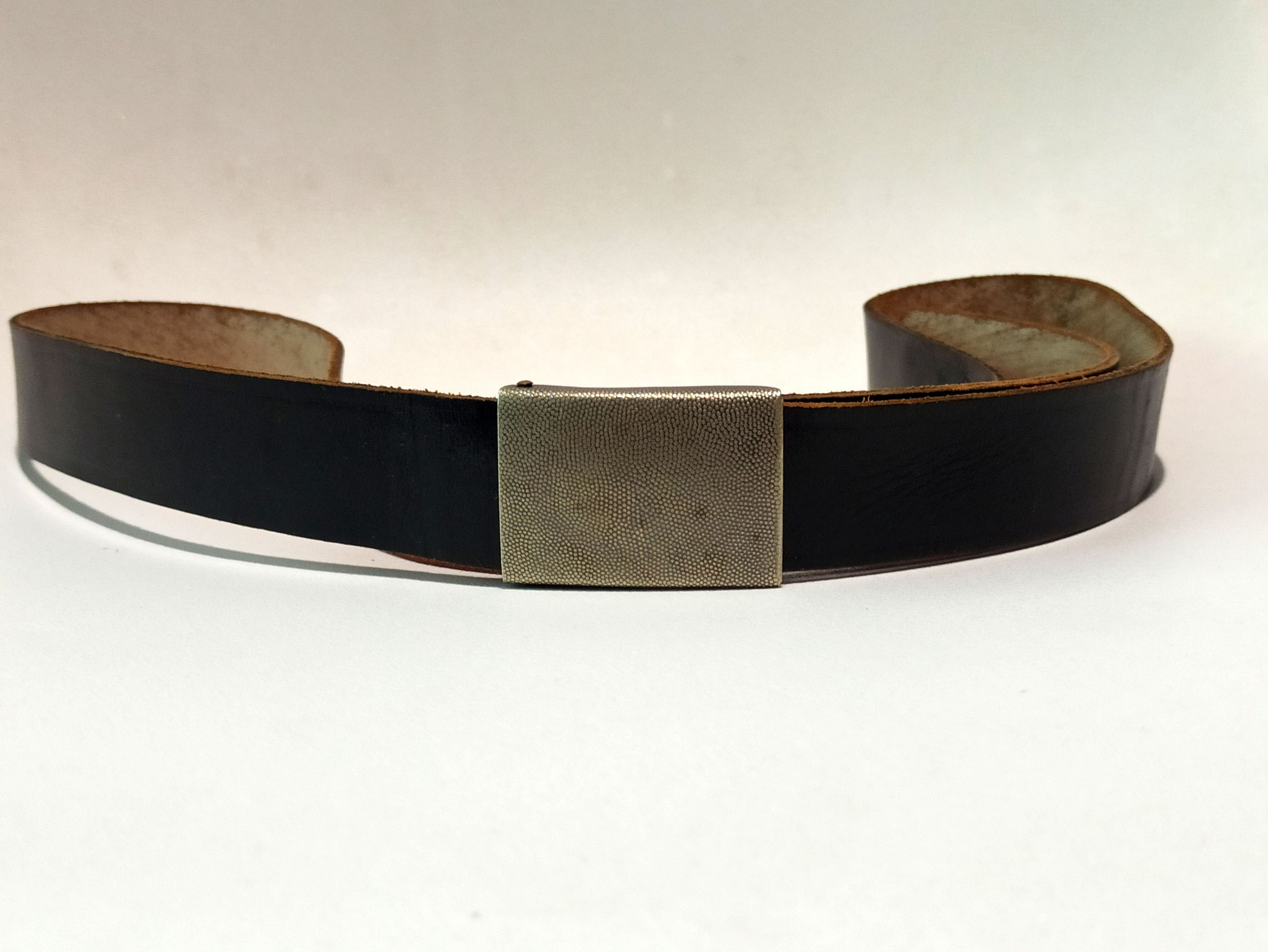 Other German Bundeswehr Vintage Leather Belt Size ONE SIZE - 2 Thumbnail