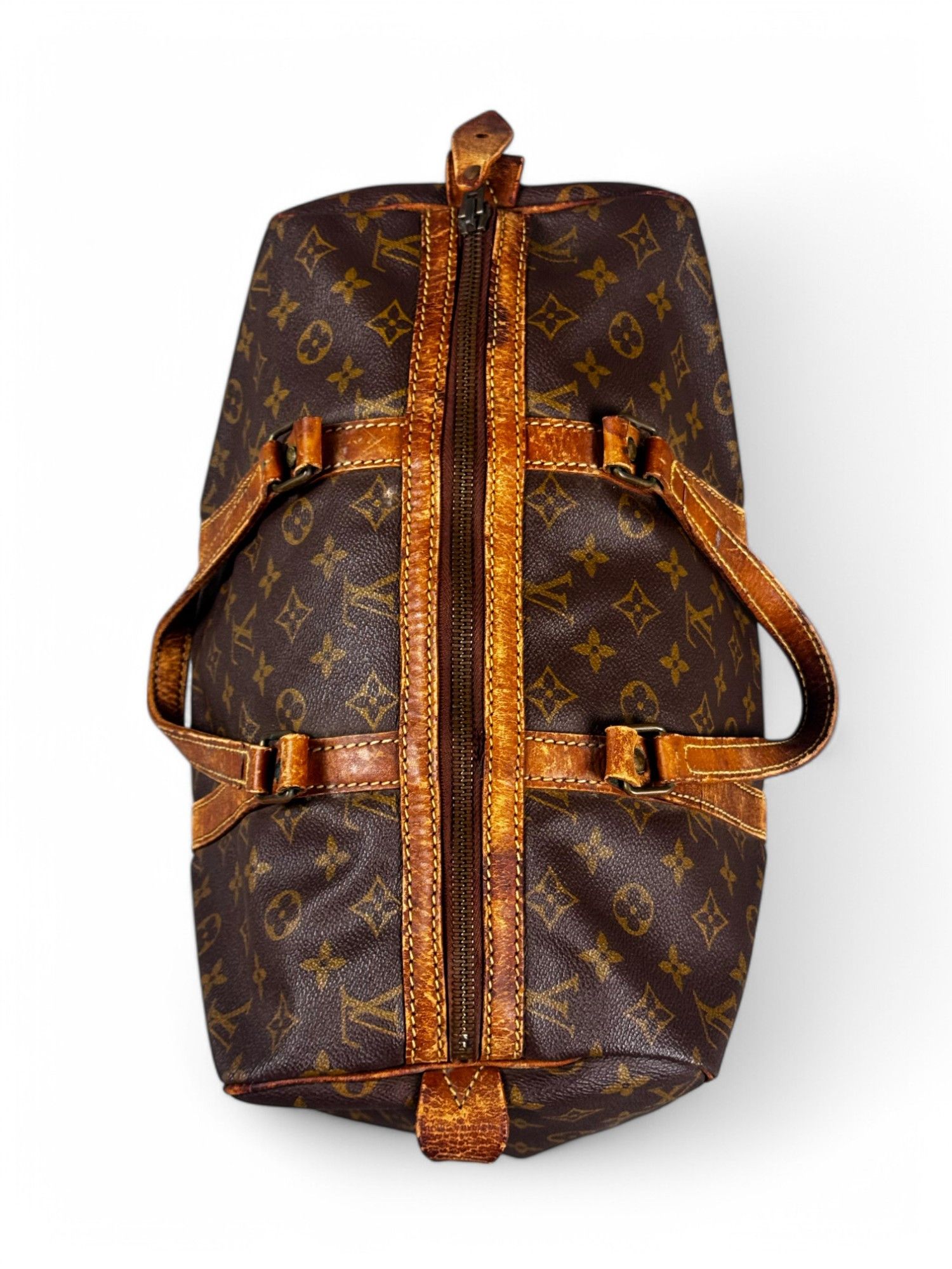 Louis Vuitton Louis Vuitton - Sax Pool 35 Monogram Leather Brown Vintage Size ONE SIZE - 10 Thumbnail