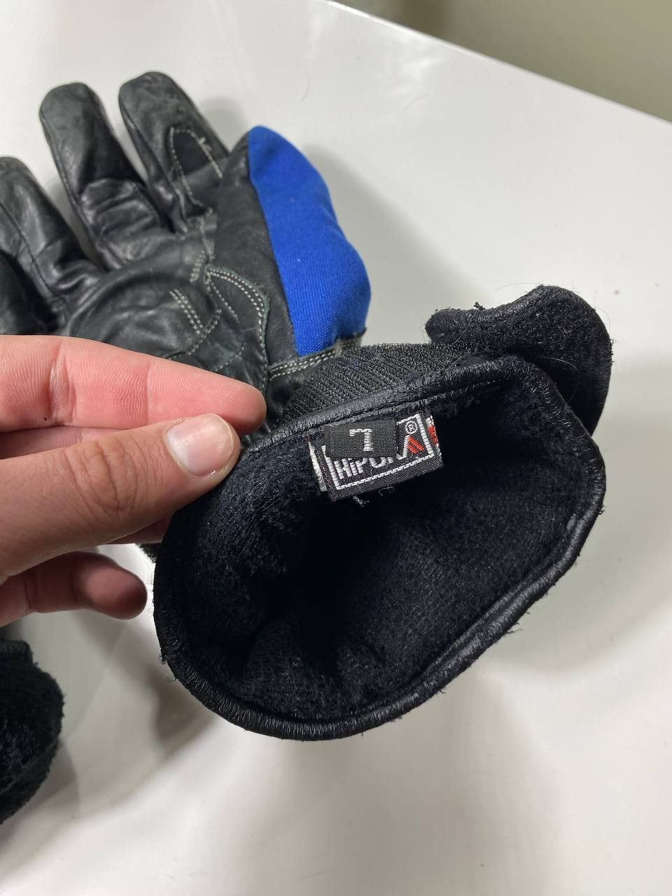 Leather Vintage moto gloves avant garde leather y2k Size ONE SIZE - 5 Thumbnail