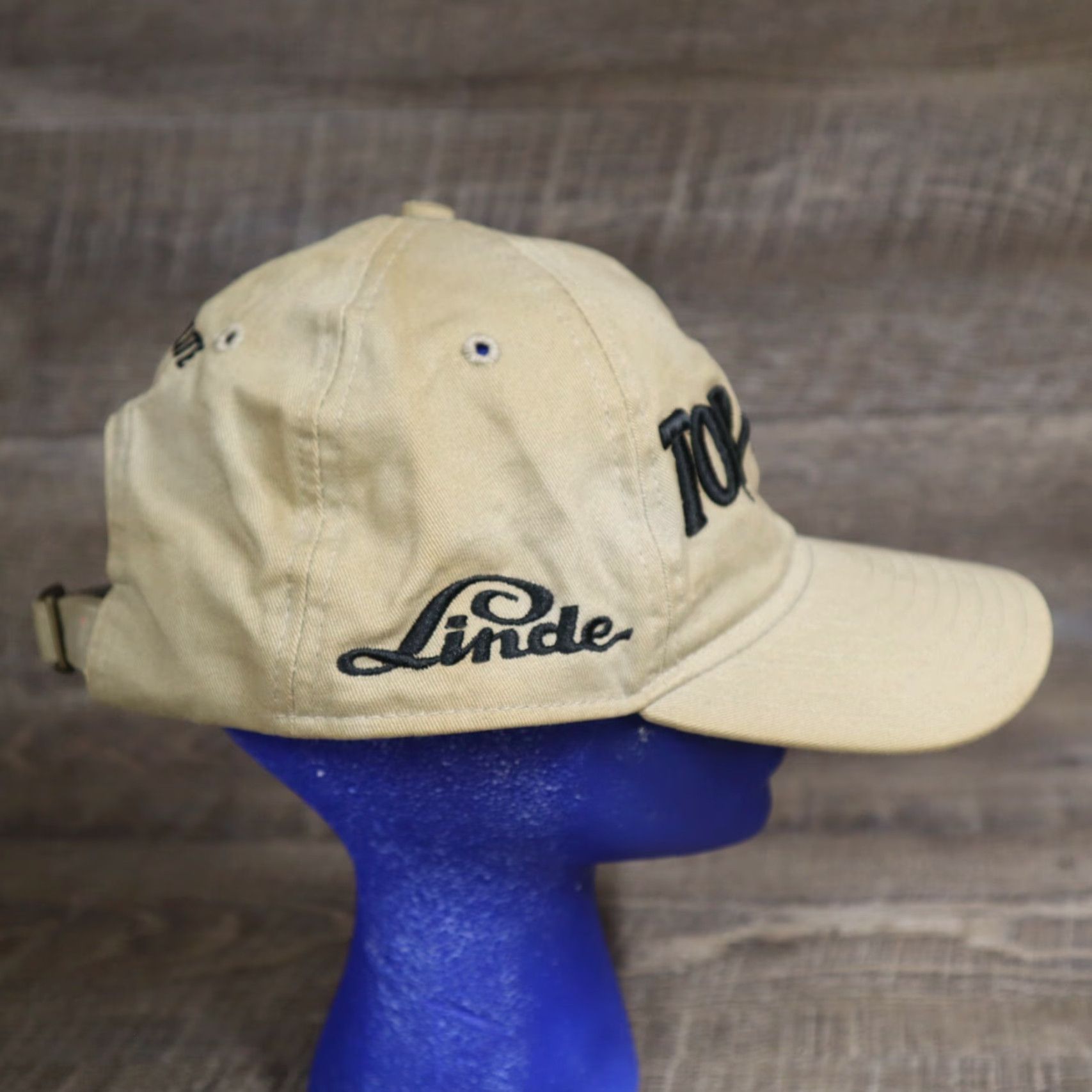 Vintage Top Flite Hat Golfing Embroidered American Flag Tan Strapback Adjustable Mens Brown Cap Size US M / EU 48-50 / 2 - 5 Thumbnail