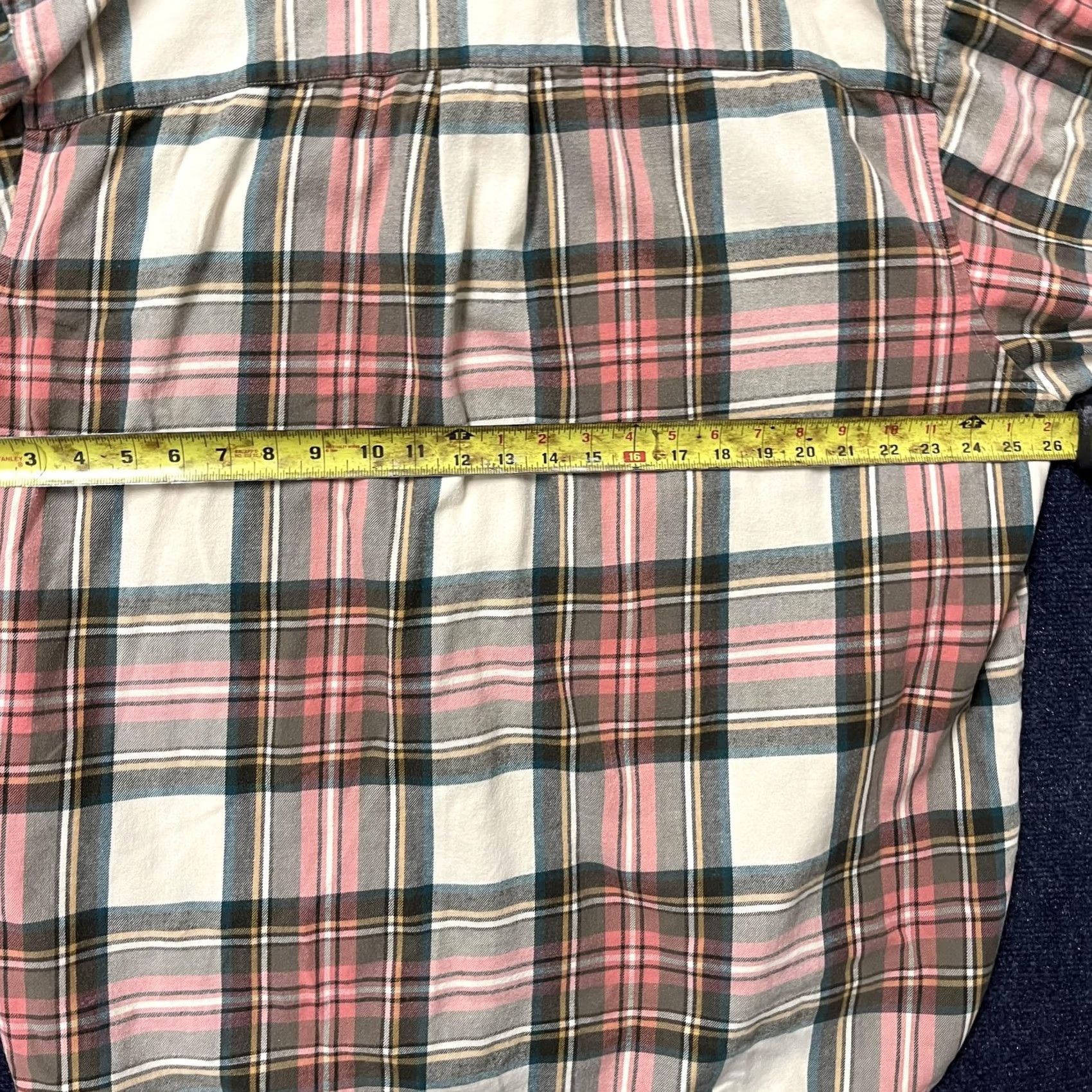 Eddie Bauer VINTAGE Eddie Bauer Shirt Womens XL Petite Pink Plaid Cotton Button-Up Long Sleeve Top Size XL / US 12-14 / IT 48-50 - 6 Thumbnail